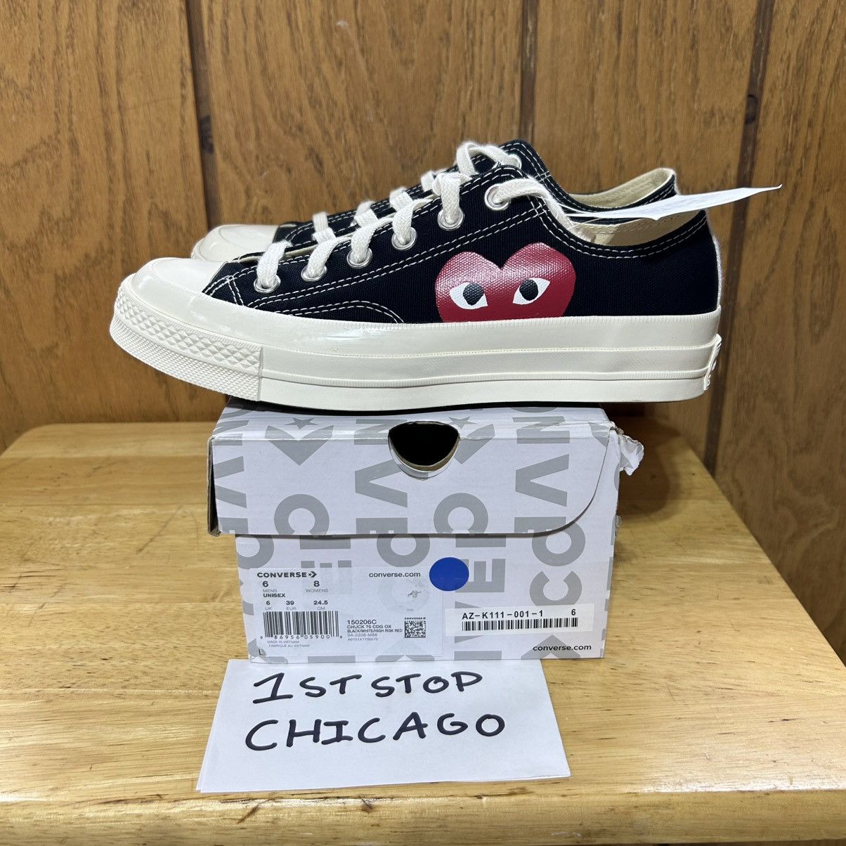Comme des Garcons PLAY × Converse Converse Comme de Garcons Low Top Chuck 70 CDG OX Size 8 NEW Size US 8 / IT 38 - 3 Thumbnail