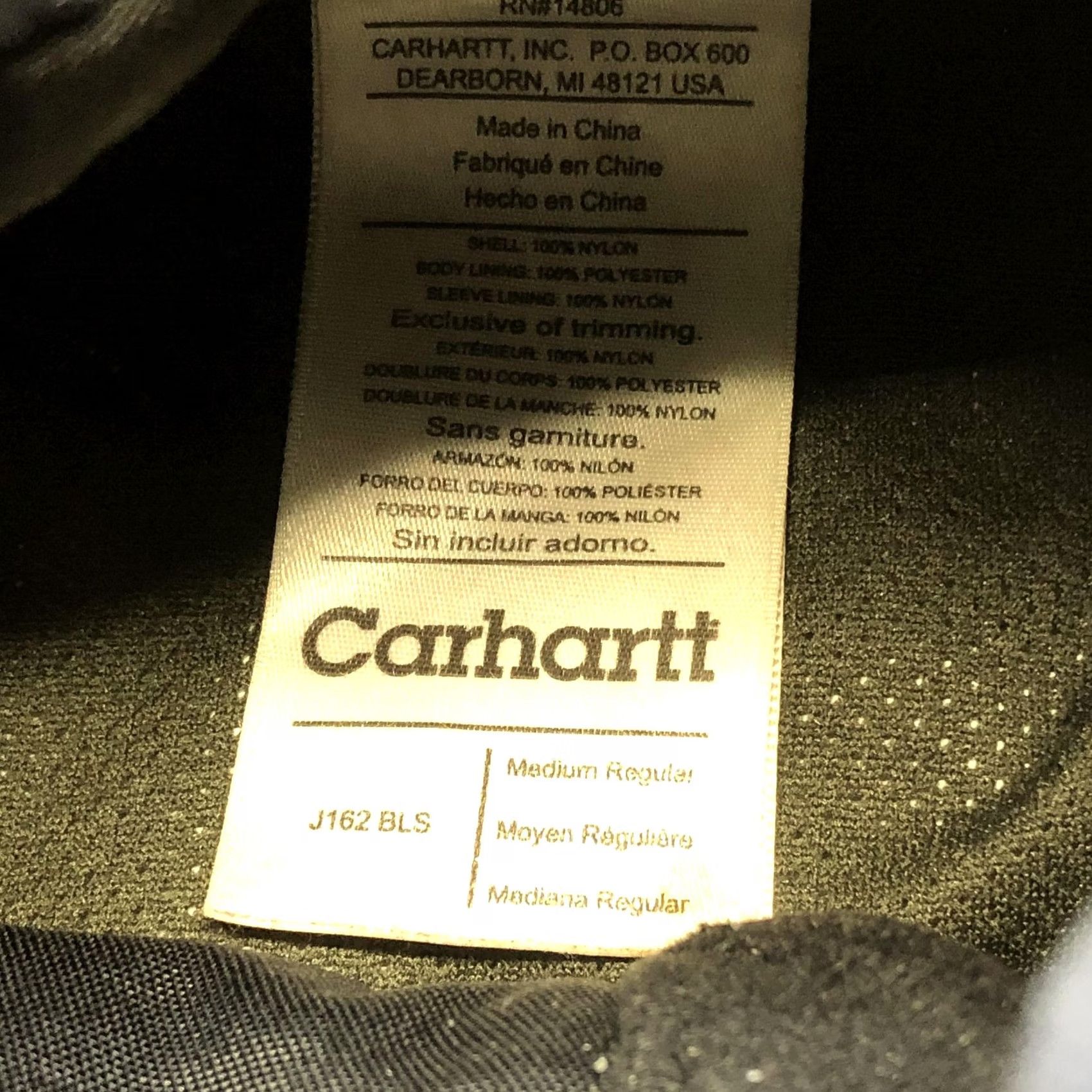 Carhartt Carhartt Jacket Mens Medium Blue Nylon Waterproof Lined Full Zip Workwear J162 Size US M / EU 48-50 / 2 - 6 Thumbnail