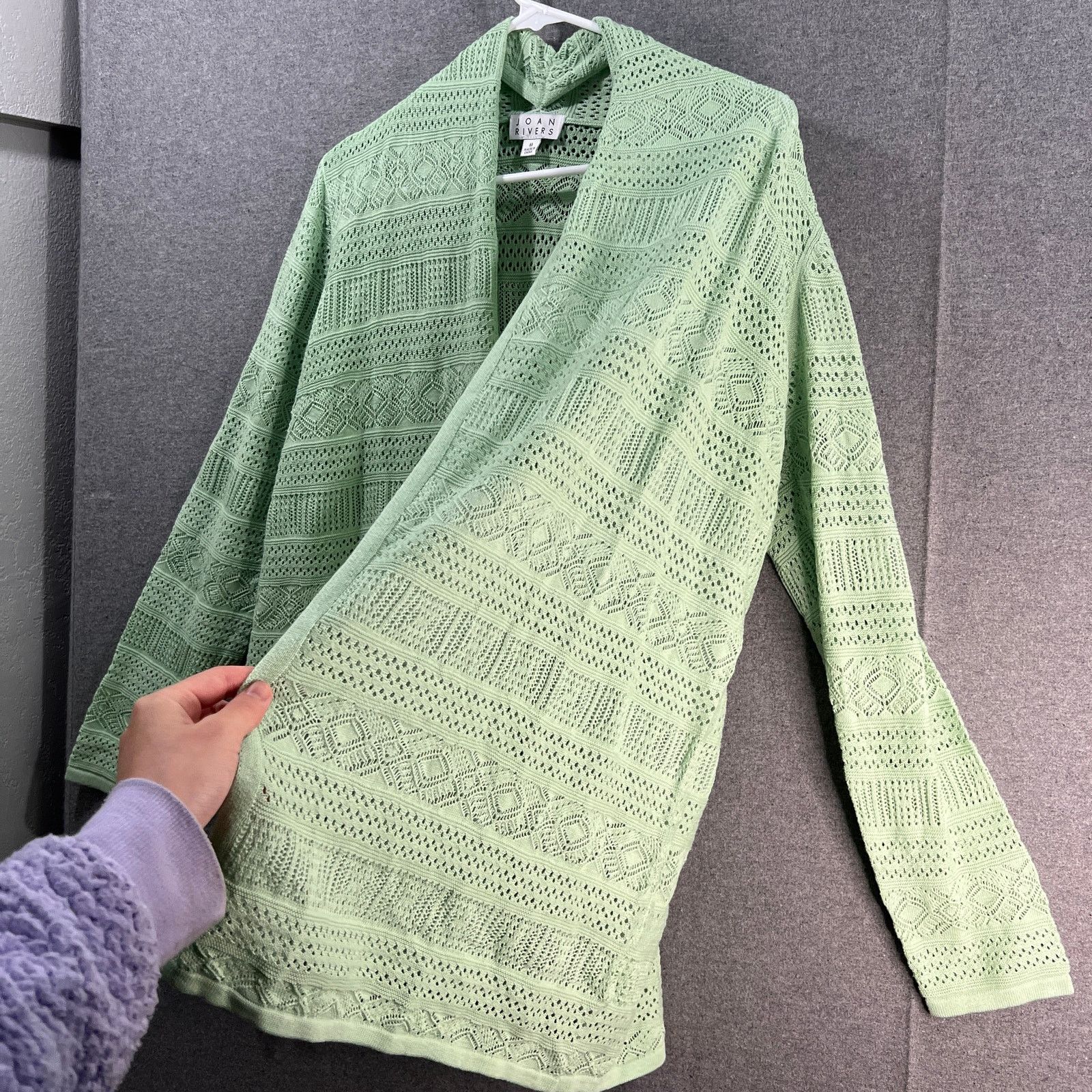 Other Joan Rivers Open-Front Crochet Cardigan Size Medium Size M / US 6-8 / IT 42-44 - 4 Thumbnail