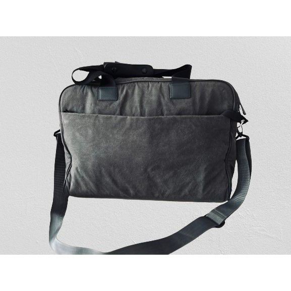 Vintage L&S Lo & Sons Messenger Bag Polished Canvas Charcoal Gray Li Size ONE SIZE - 1 Thumbnail