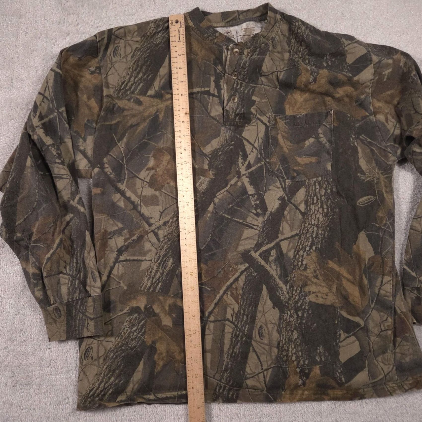 Vintage RedHead Henley Shirt Mens XL Brown Camo Pocket Tee Long Sleeve Hunting Outdoor Size US XL / EU 56 / 4 - 7 Thumbnail