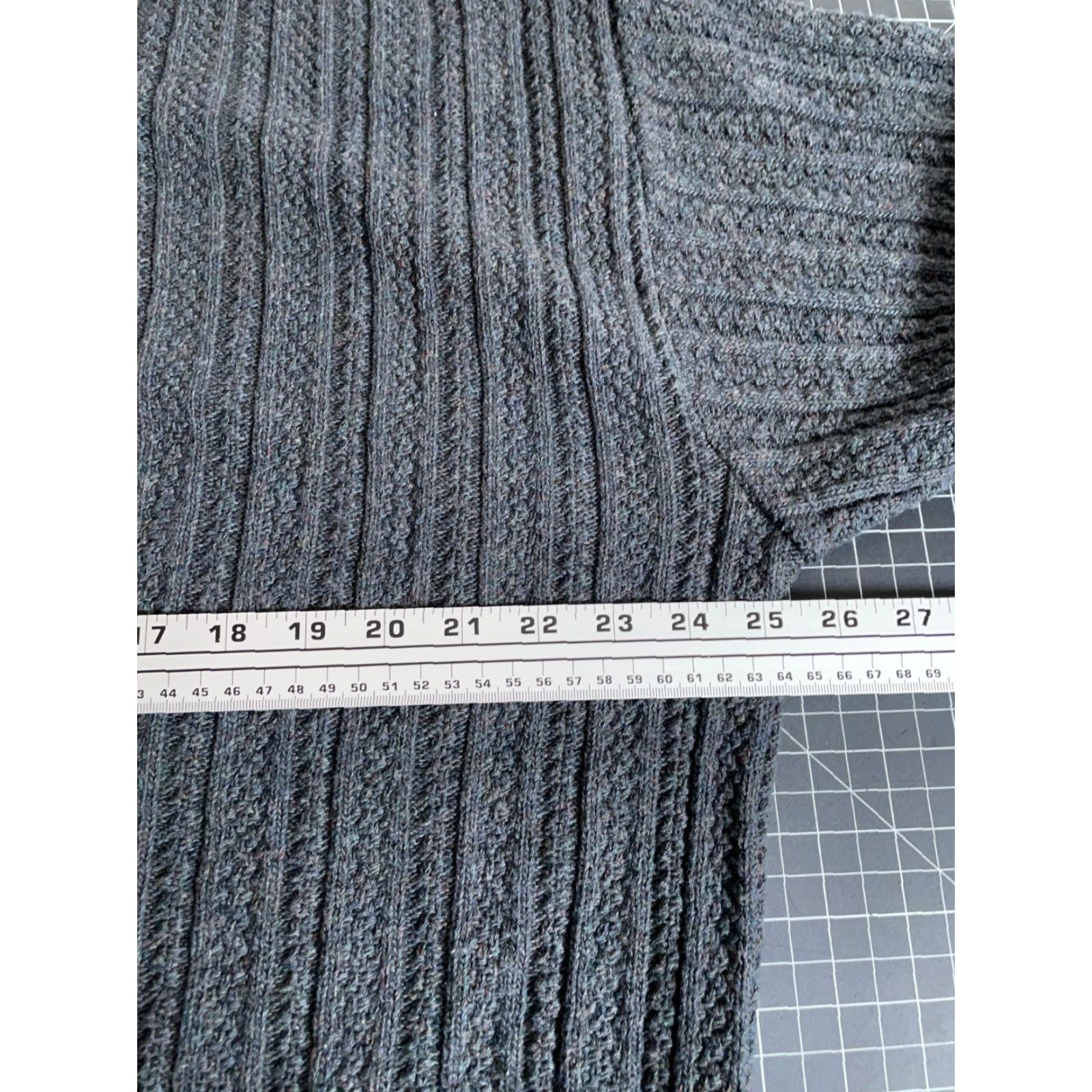Bill Blass Vintage Bill Blass Men's 2XL Henley Sweater Gray Heavyweight Cotton Blend Chunky Knit Fall Winter Size US XXL / EU 58 / 5 - 5 Thumbnail