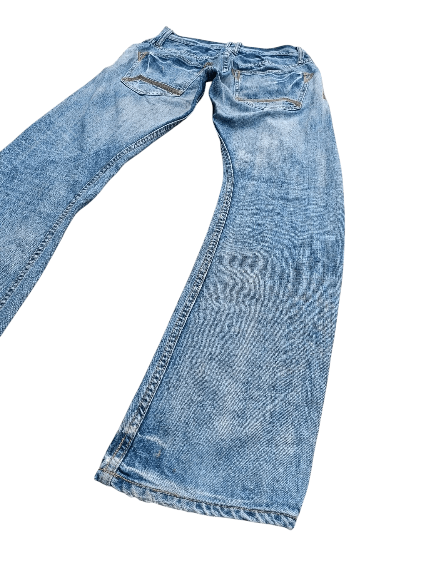 Japanese Brand Japanese TKMIXPICE Distressed Baggy Twisted Leg Denim E254 Size US 29 - 10 Thumbnail