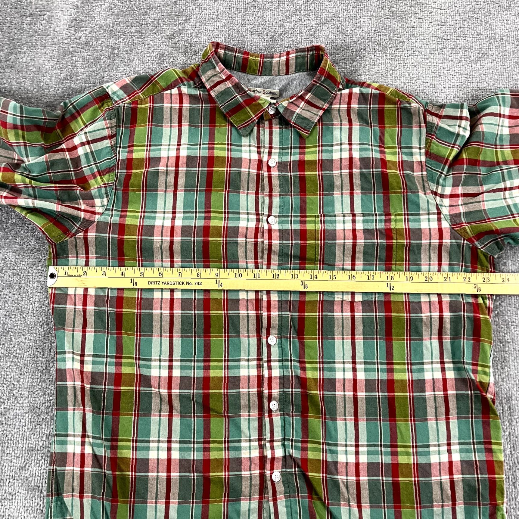 Carbon2Cobalt CARBON 2 COBALT Shirt Mens Large Multicolor Plaid Lined Flannel Button Up L/S Size US L / EU 52-54 / 3 - 4 Thumbnail