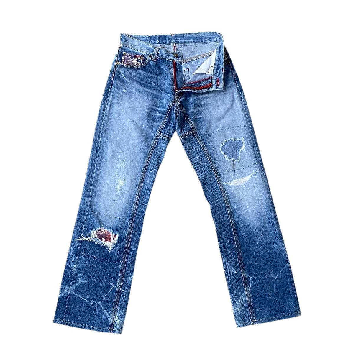 Eternal W29 EXTERNAL JAPAN DISTRESSED THUNDERSTORM MARK FADED BLUE Size US 30 / EU 46 - 14 Thumbnail