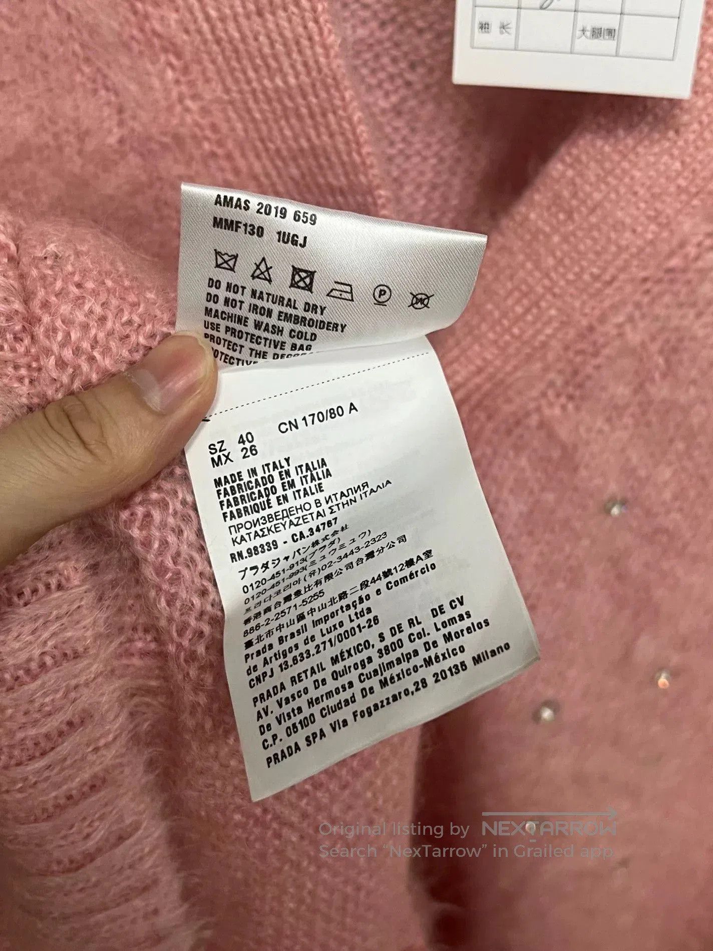 Miu Miu pink embellished cardigan by Miu Miu. Size M / US 6-8 / IT 42-44 - 4 Thumbnail