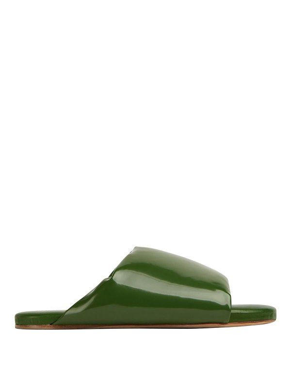 Bottega Veneta o1y0526 Slippers in Military Green Size US 7 / EU 40 - 1 Thumbnail