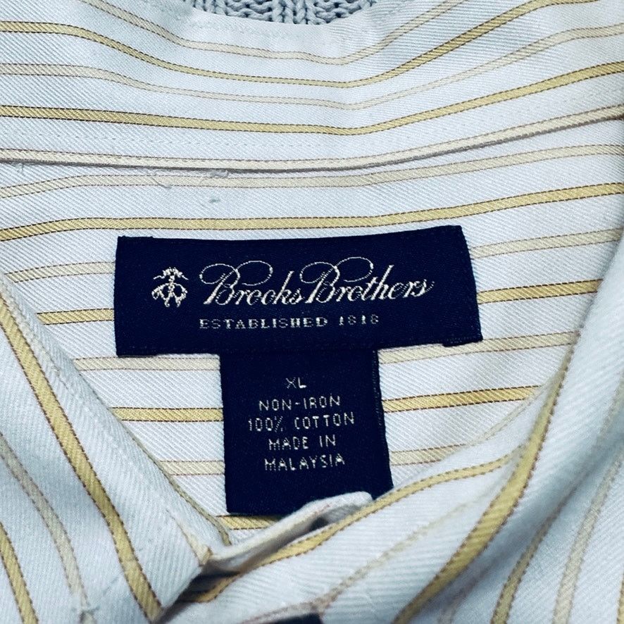 Brooks Brothers Brooks Brothers yellow striped button down Size US XL / EU 56 / 4 - 5 Thumbnail