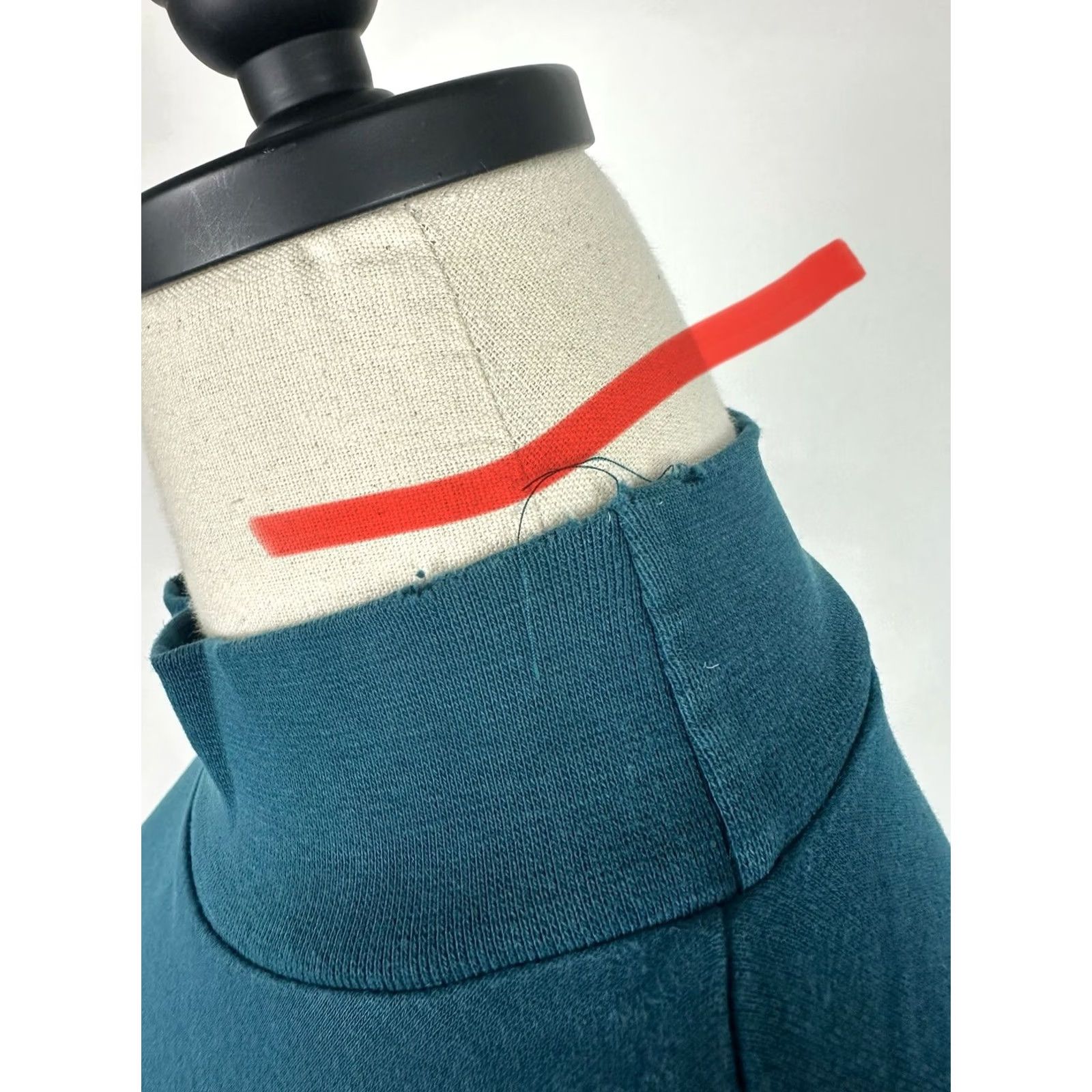 Lands' End VINTAGE Lands' End Mock Neck Shirt Womens Large Blue 90s Distressed Bohemian Grunge Casual Womens Size L / US 10 / IT 46 - 6 Thumbnail