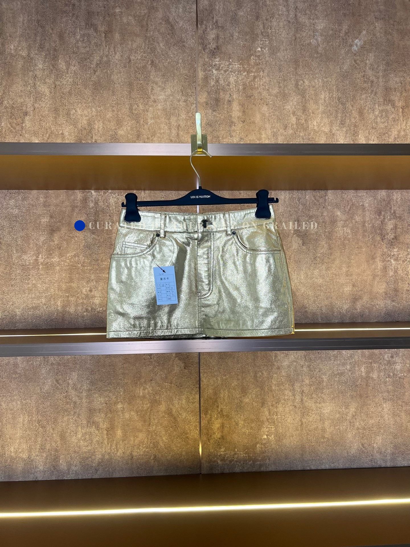 Saint Laurent Paris SLP Gold Short Skirt Size 38" / US 16 / IT 52 - 1 Thumbnail