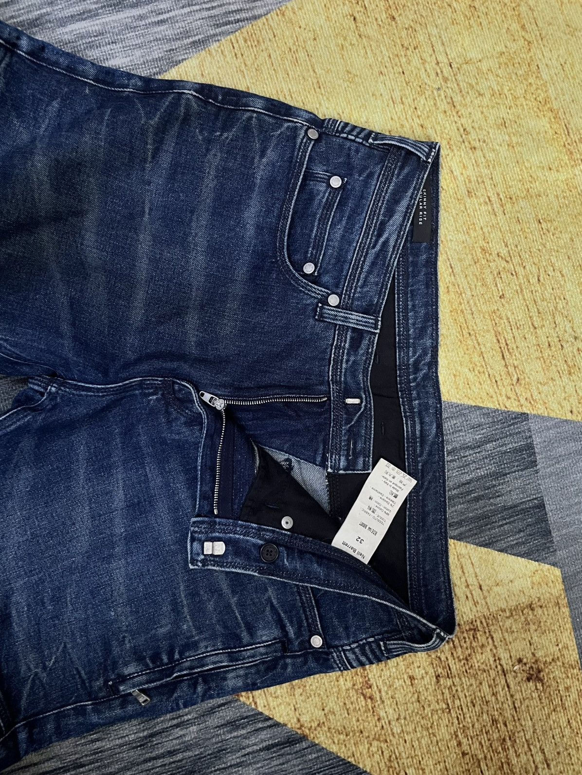 Neil Barrett FW18 neil barret bikers denim regular slim #H2 Size US 32 / EU 48 - 7 Thumbnail
