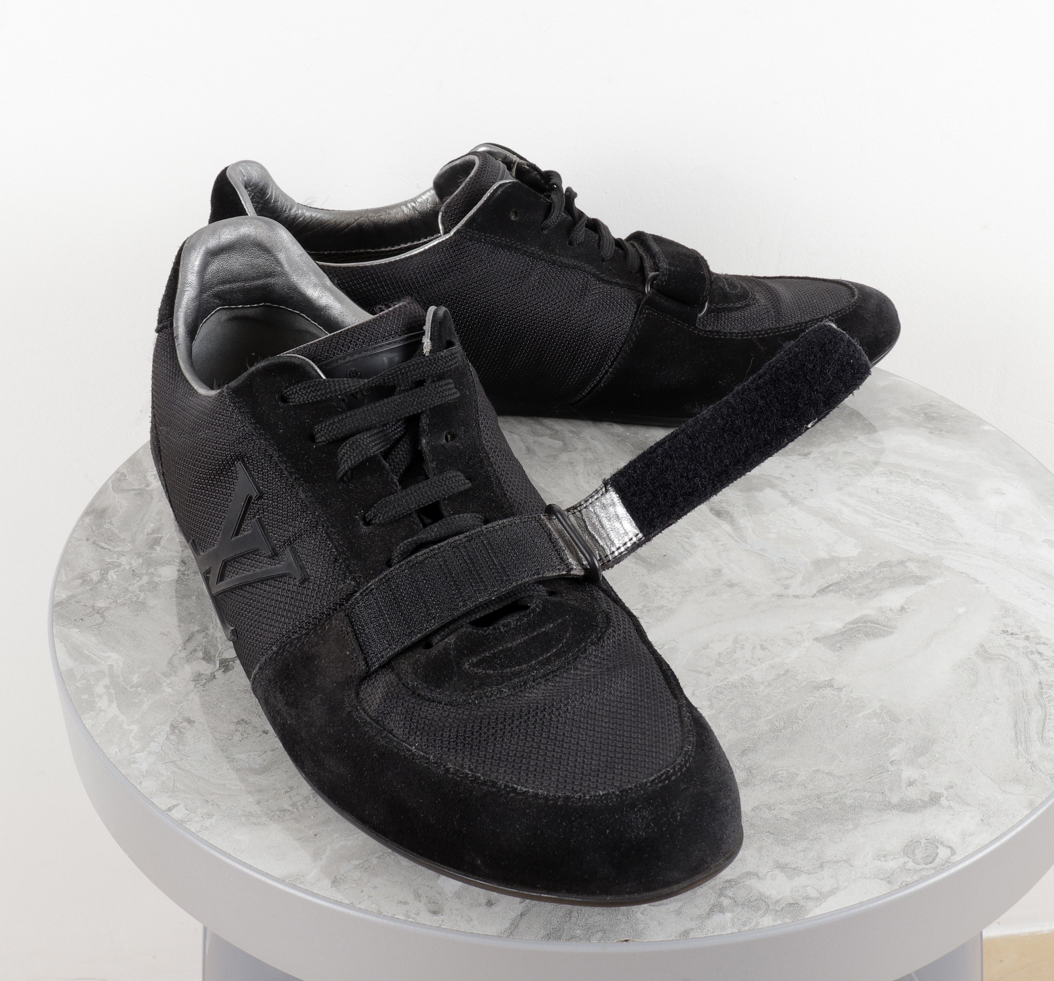 Louis Vuitton Louis Vuitton Black Canvas Suede Sneakers Size US 9.5 / EU 42-43 - 6 Thumbnail