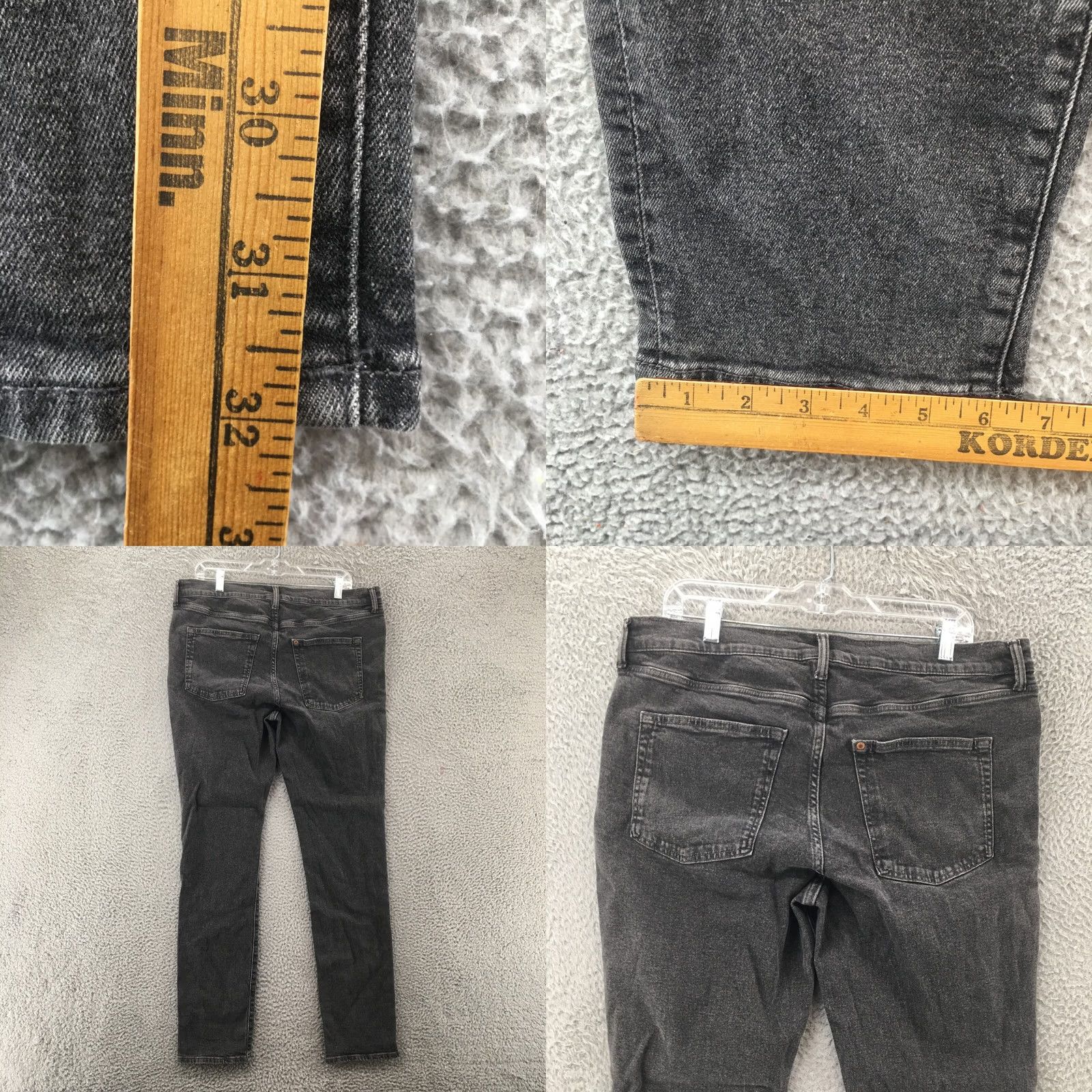 H&M H&M Skinny Fit Jeans Mens 38x32 Grey Denim Mid Rise Zip Fly Jeans Mens Regular 5-Pocket Design Charcoal Wash Modern Fit Mens Grey Denim 90s? Size US 38 / EU 54 - 8 Thumbnail