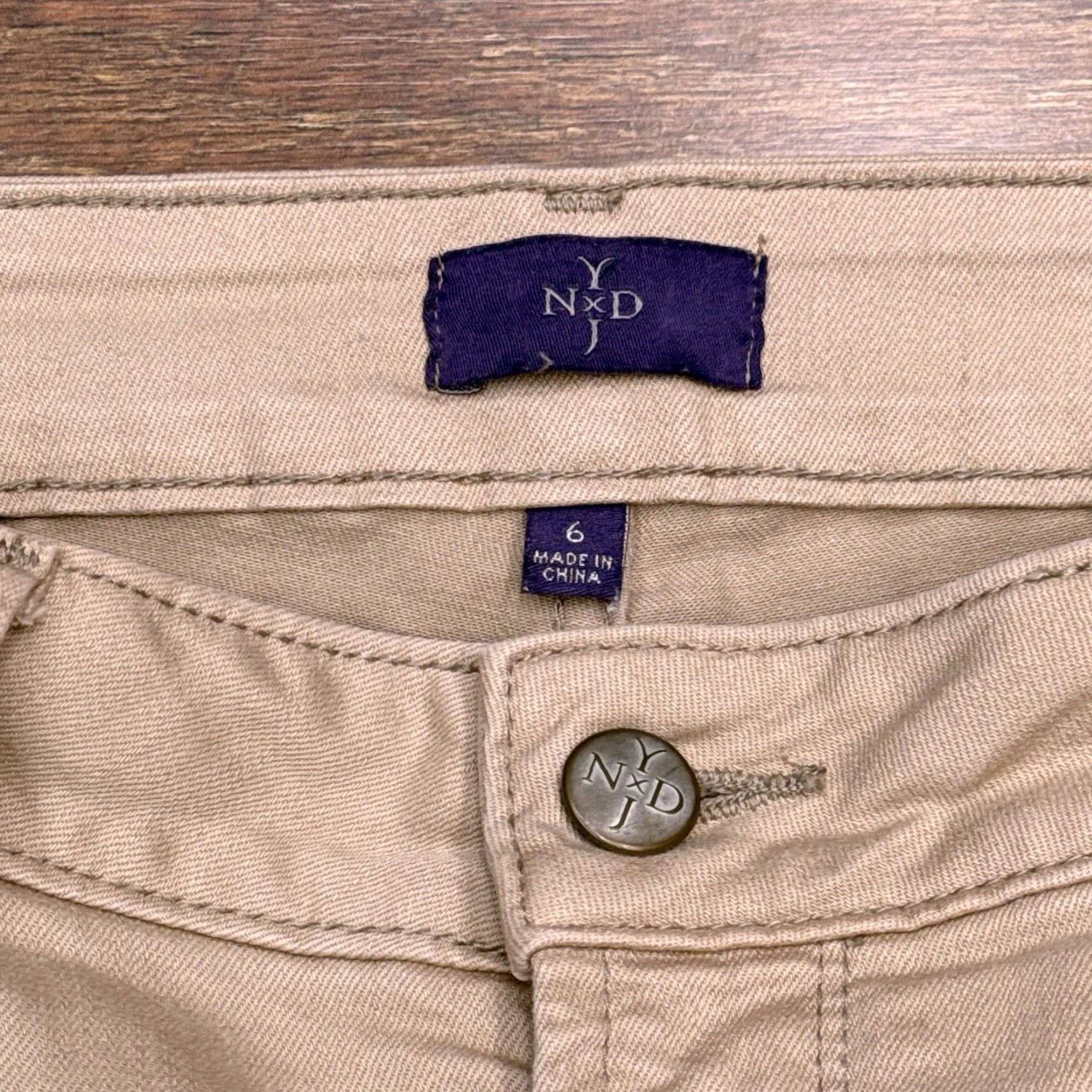 NYDJ NYDJ Jeans Ankle 6 Tan Mid Rise Stretch Size 28" / US 6 / IT 42 - 4 Thumbnail