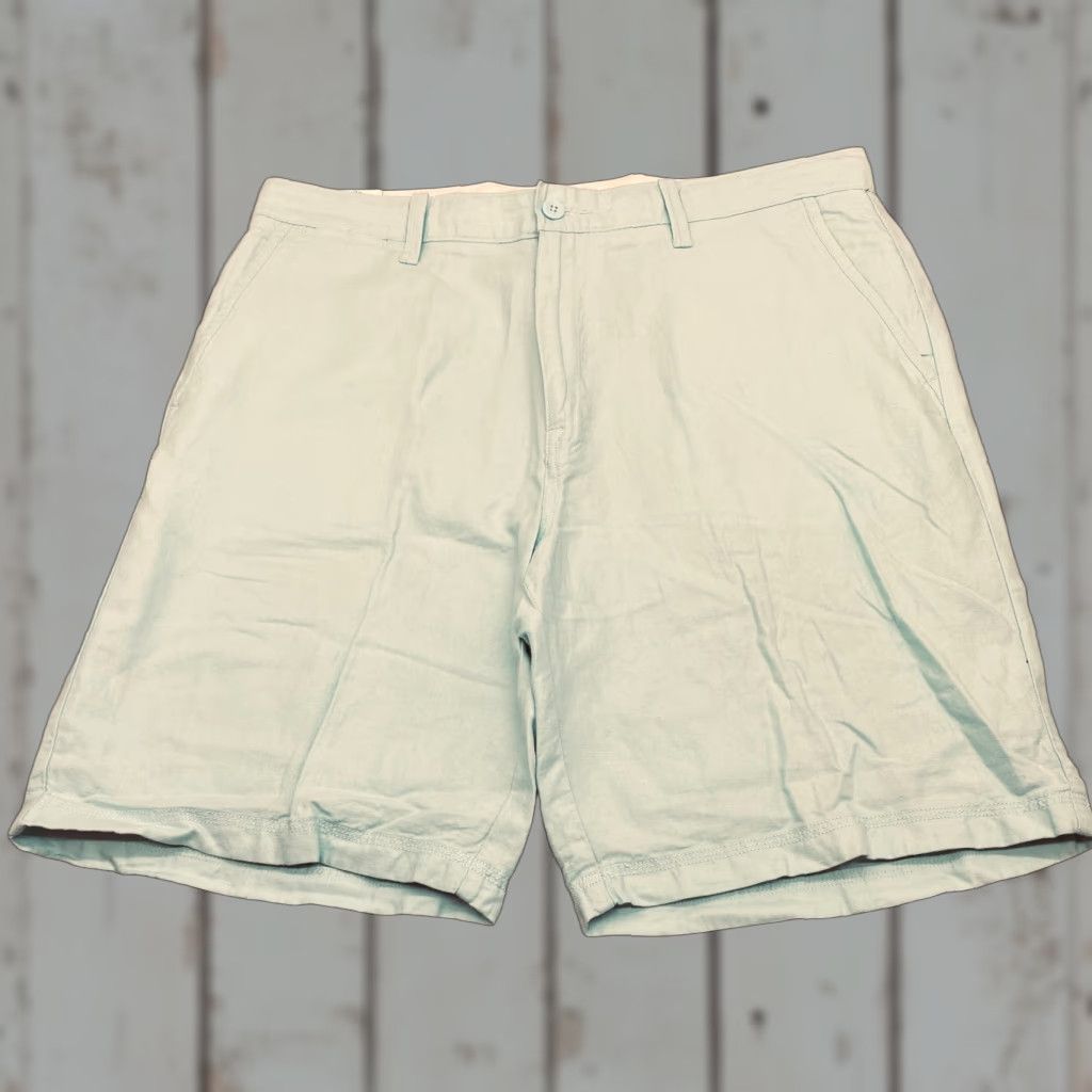 Nautica Nautica Chino Shorts Men's 36x10 Blue Linen Blend Drawstring WNT NWT 6674 Size US 36 / EU 52 - 1 Thumbnail