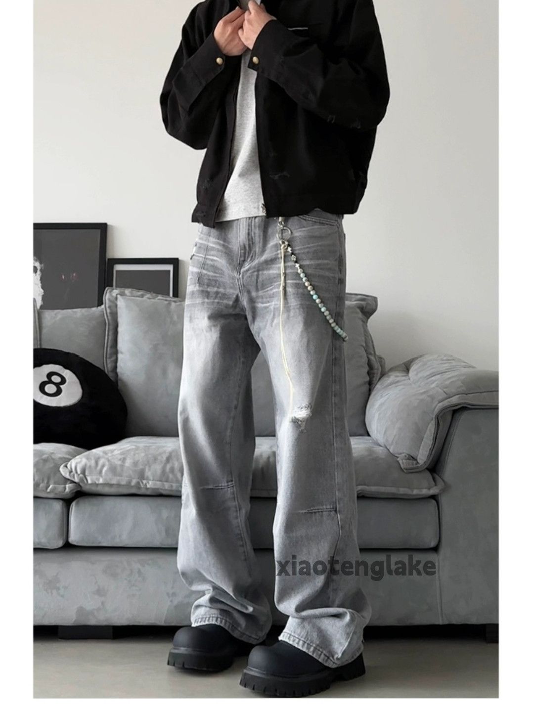 Jean × Vintage utility damaged washed faded cleanfit yuppie ripped jeans Size US 32 / EU 48 - 5 Thumbnail