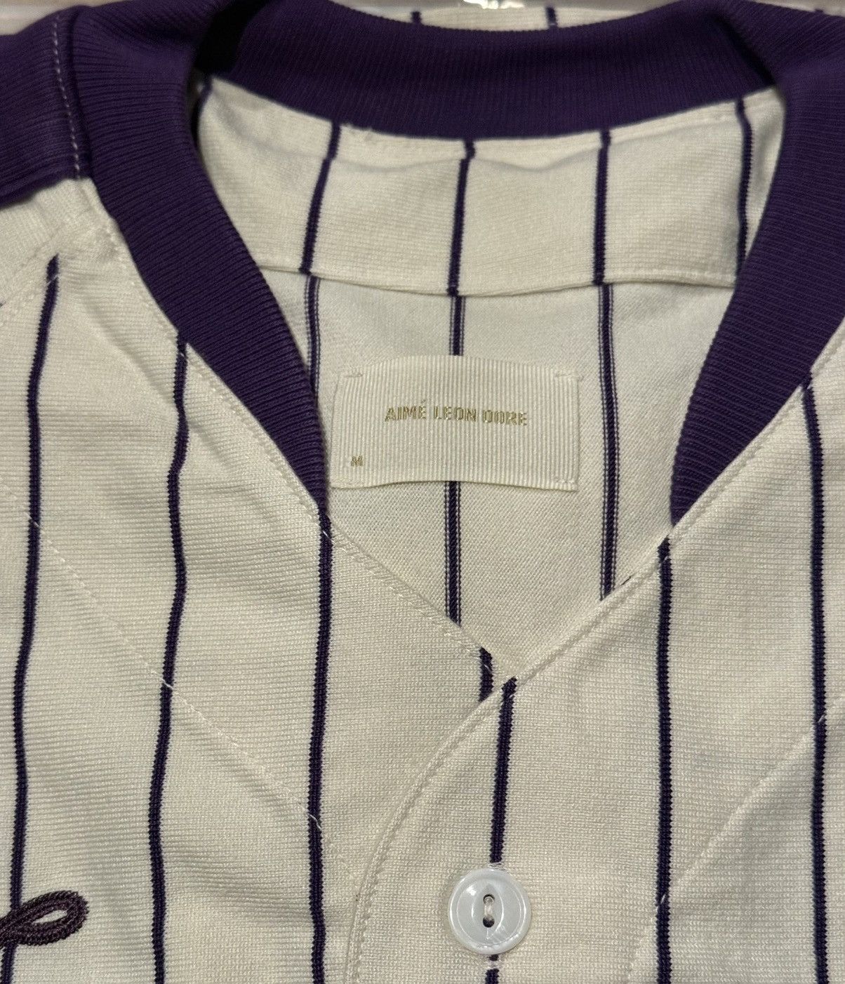 Aime Leon Dore ALD Aime Baseball Jersey Coconut Milk Medium Size US M / EU 48-50 / 2 - 5 Thumbnail