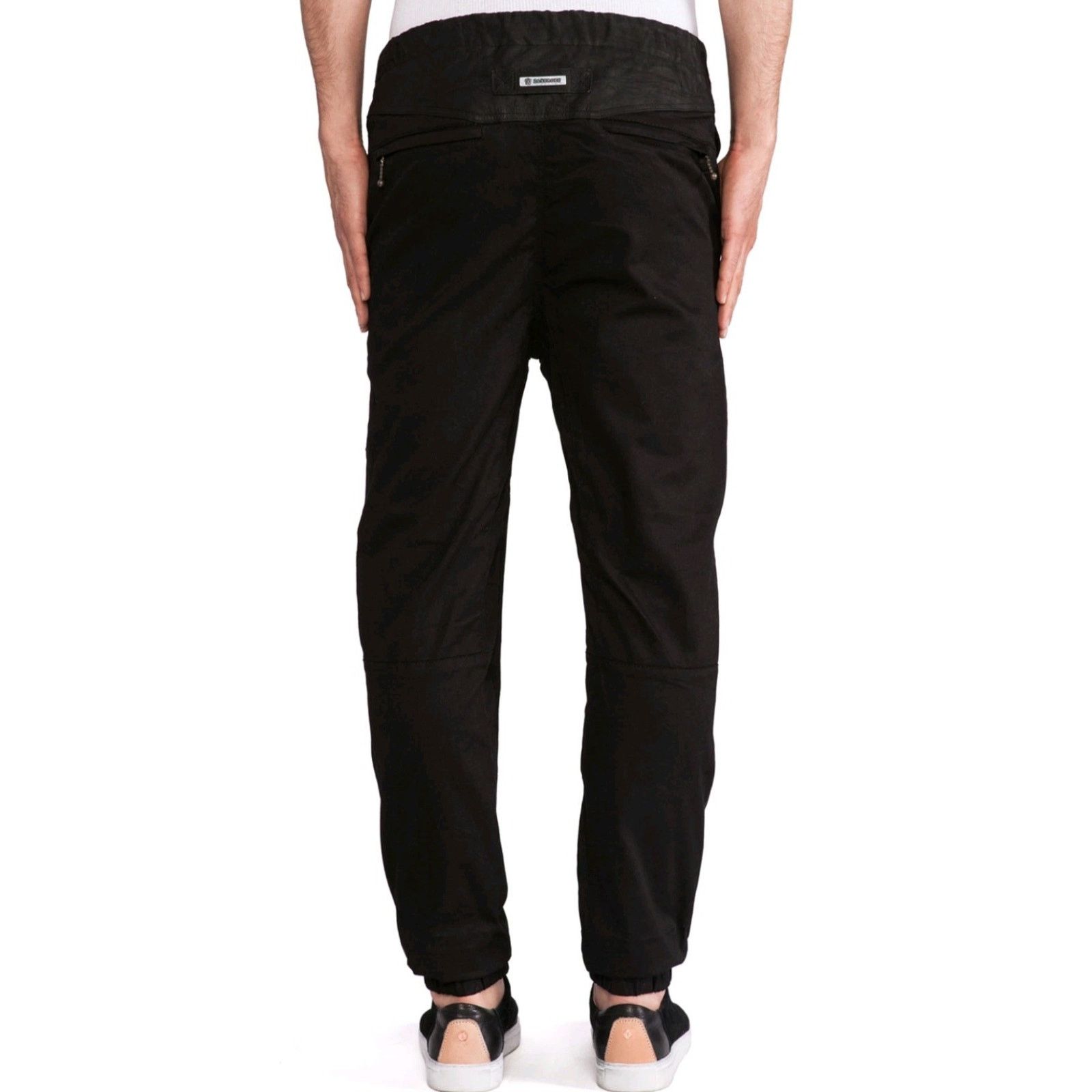 Zanerobe ZANEROBE Men's Black Leather Track Sureshot Jogger 30 $299 Size US 30 / EU 46 - 2 Thumbnail