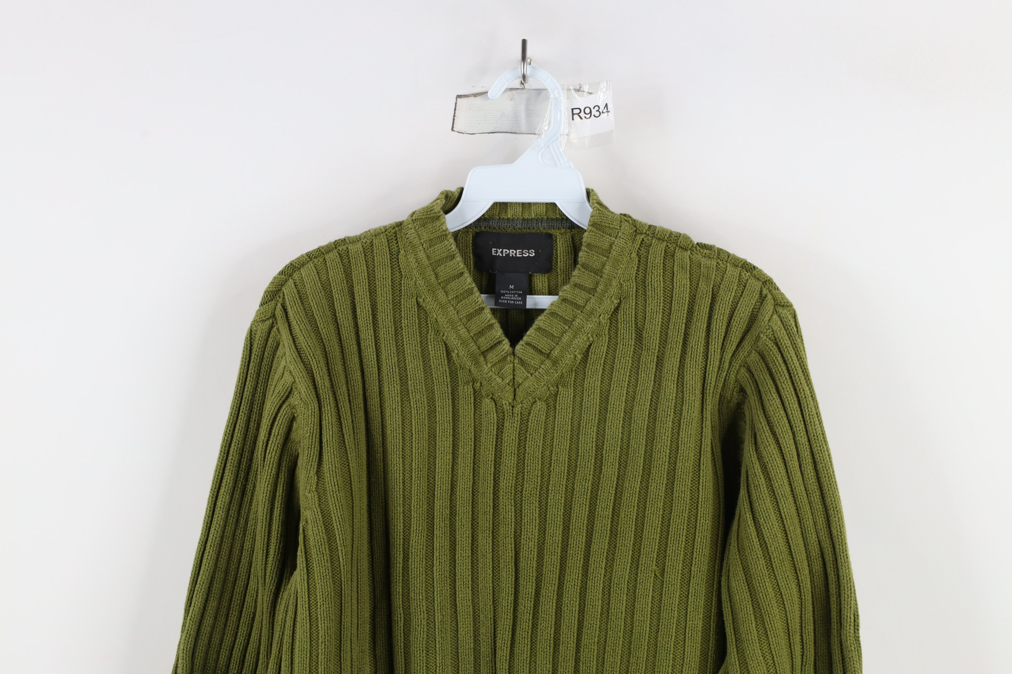 Express × Vintage Vintage Y2K Express Heavyweight Cotton Ribbed Knit Sweater Size M / US 6-8 / IT 42-44 - 2 Thumbnail