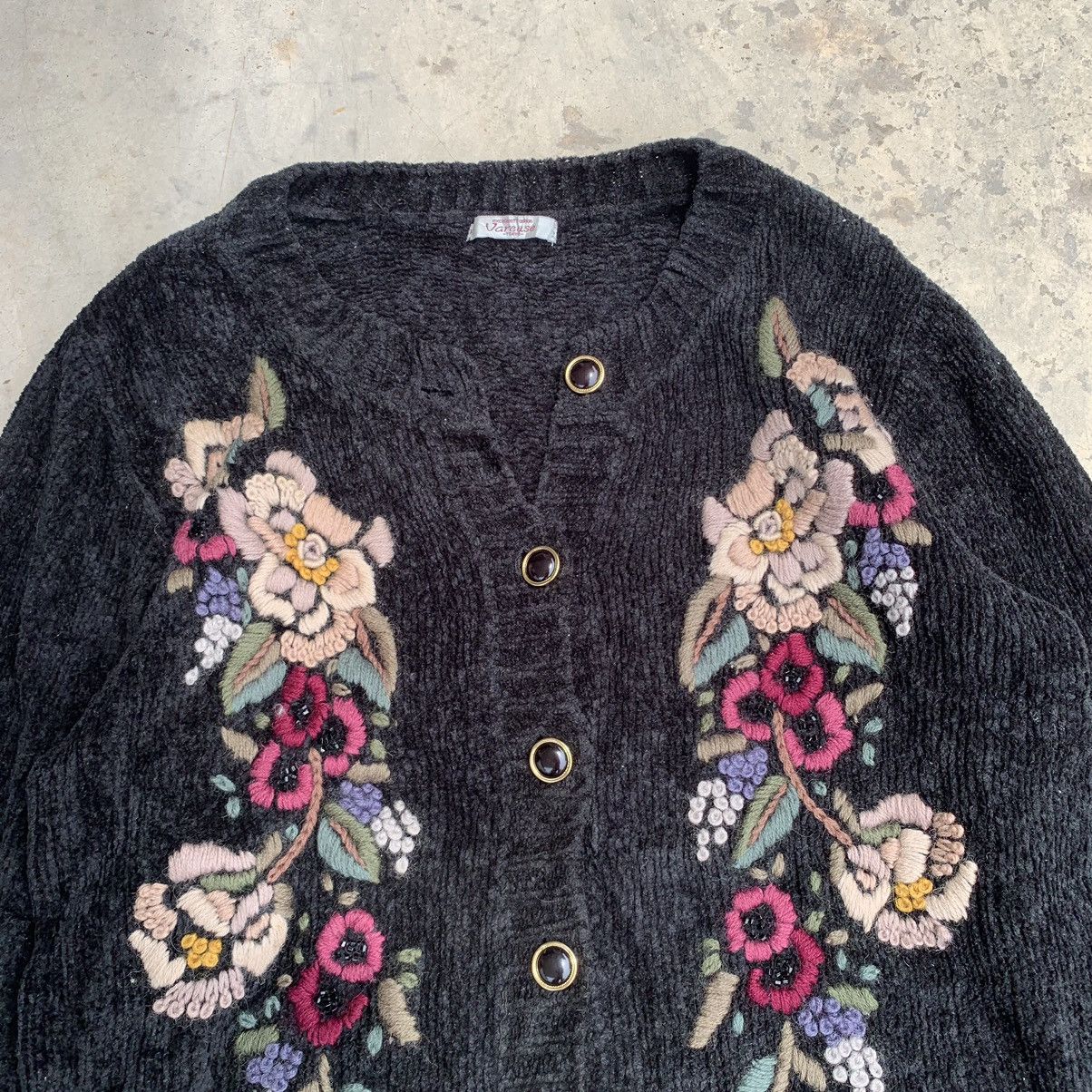 Japanese Brand Vintage JapaneseBrand Flora Knitwear Cardigan Jacket Size US L / EU 52-54 / 3 - 3 Thumbnail