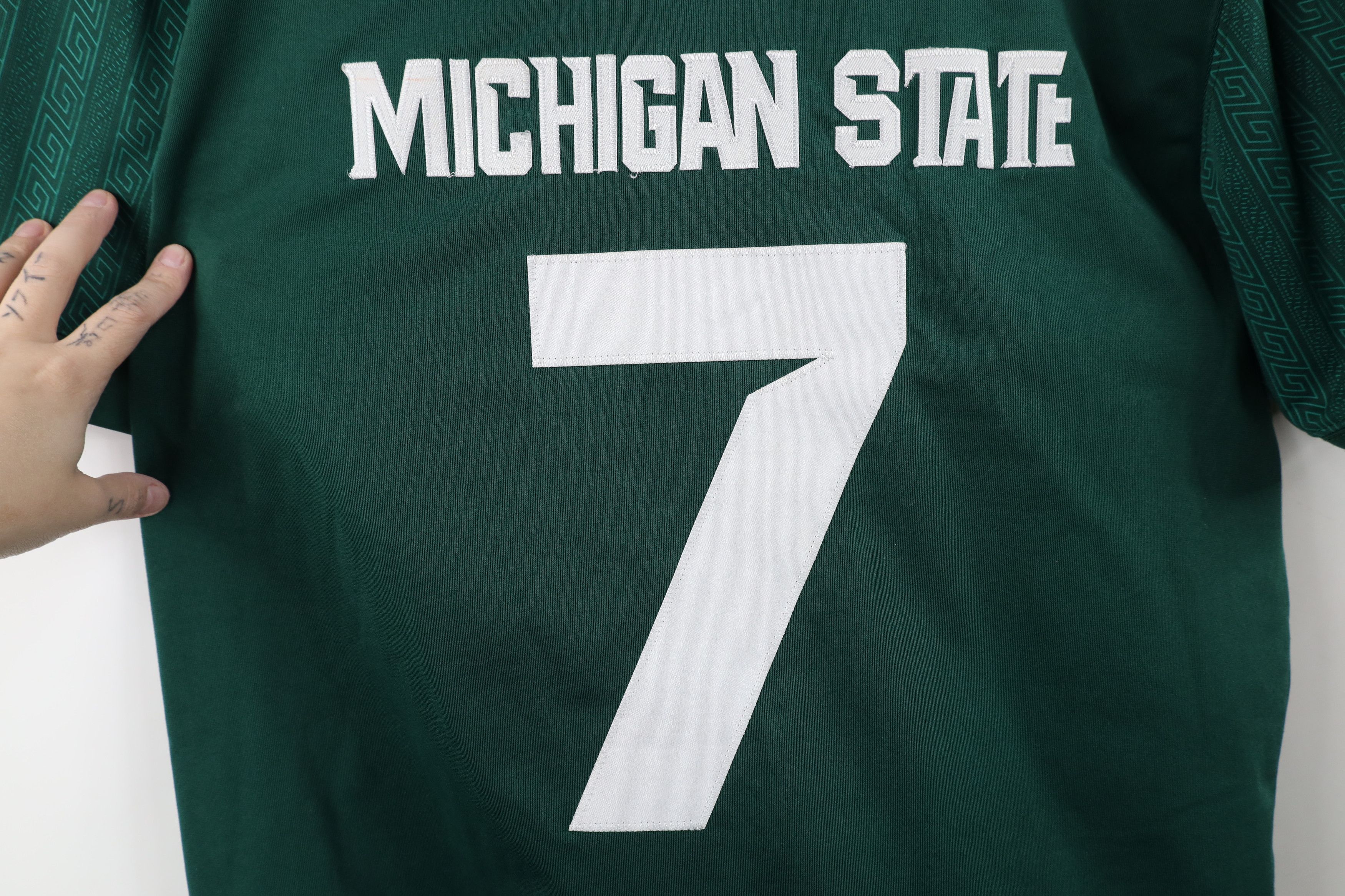 Nike Nike Labe Michigan State University Football Jersey Green #7 Size US S / EU 44-46 / 1 - 7 Thumbnail