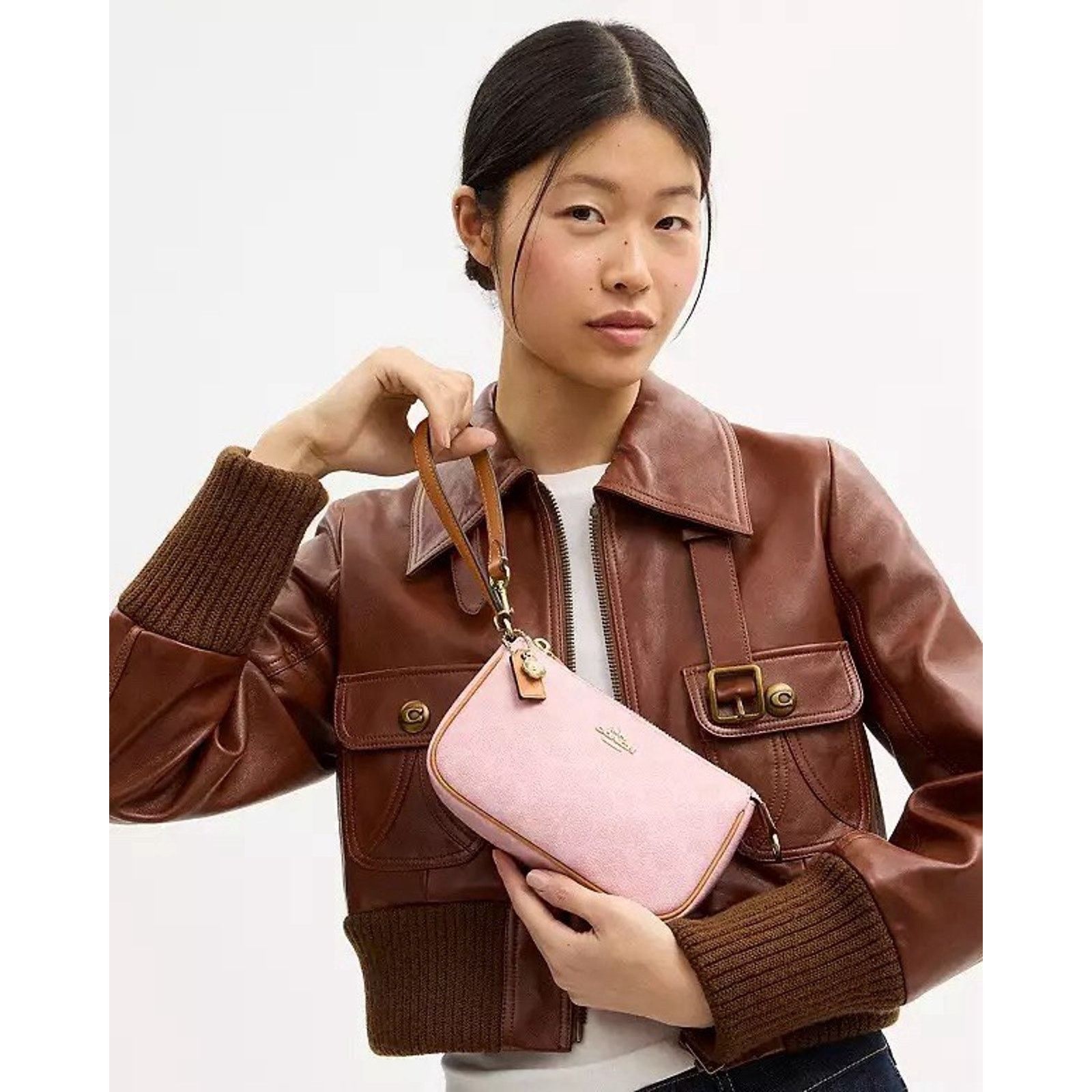 Coach NWT Coach Nolita 19 Canvas Charm Gold/Powder Pink CDW31 Size ONE SIZE - 10 Thumbnail