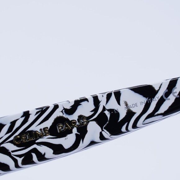 Celine Celine CL40195I 04A Sunglasses Zebra Shield Frame Size ONE SIZE - 6 Thumbnail