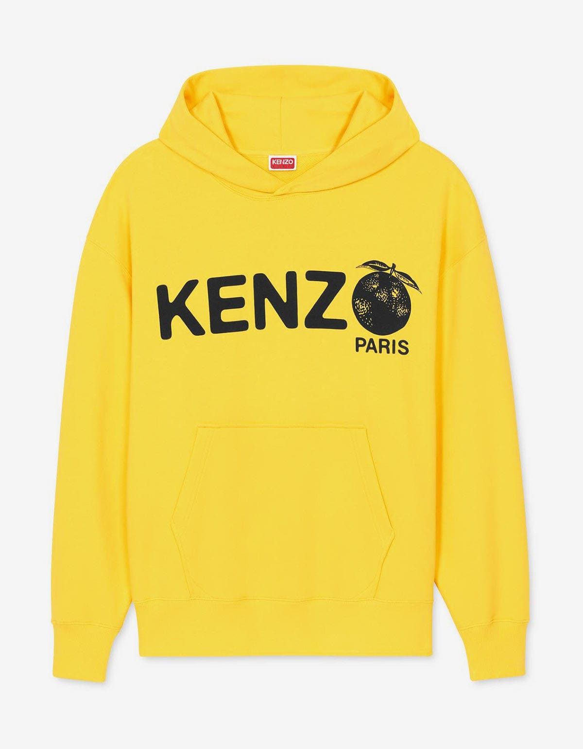 image of Yellow 'Kenzo Orange' Oversized Hoodie, Men's (Size XL)