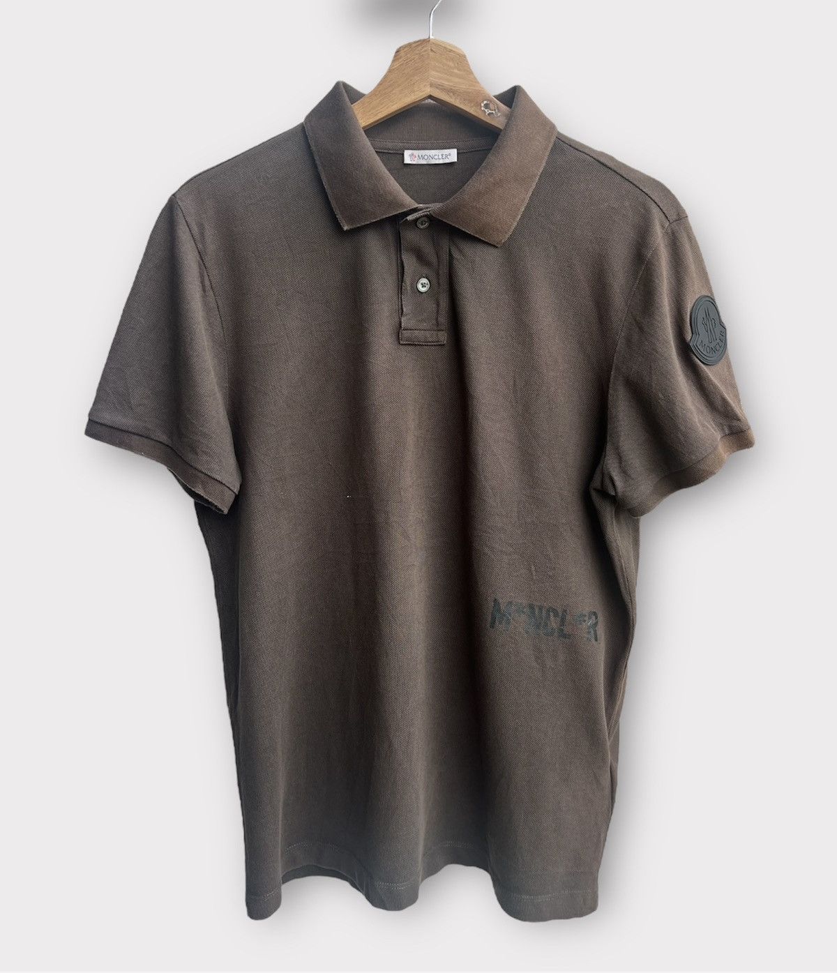 Moncler Magnia Polo RESISTANCE Rubber Logo Patch
