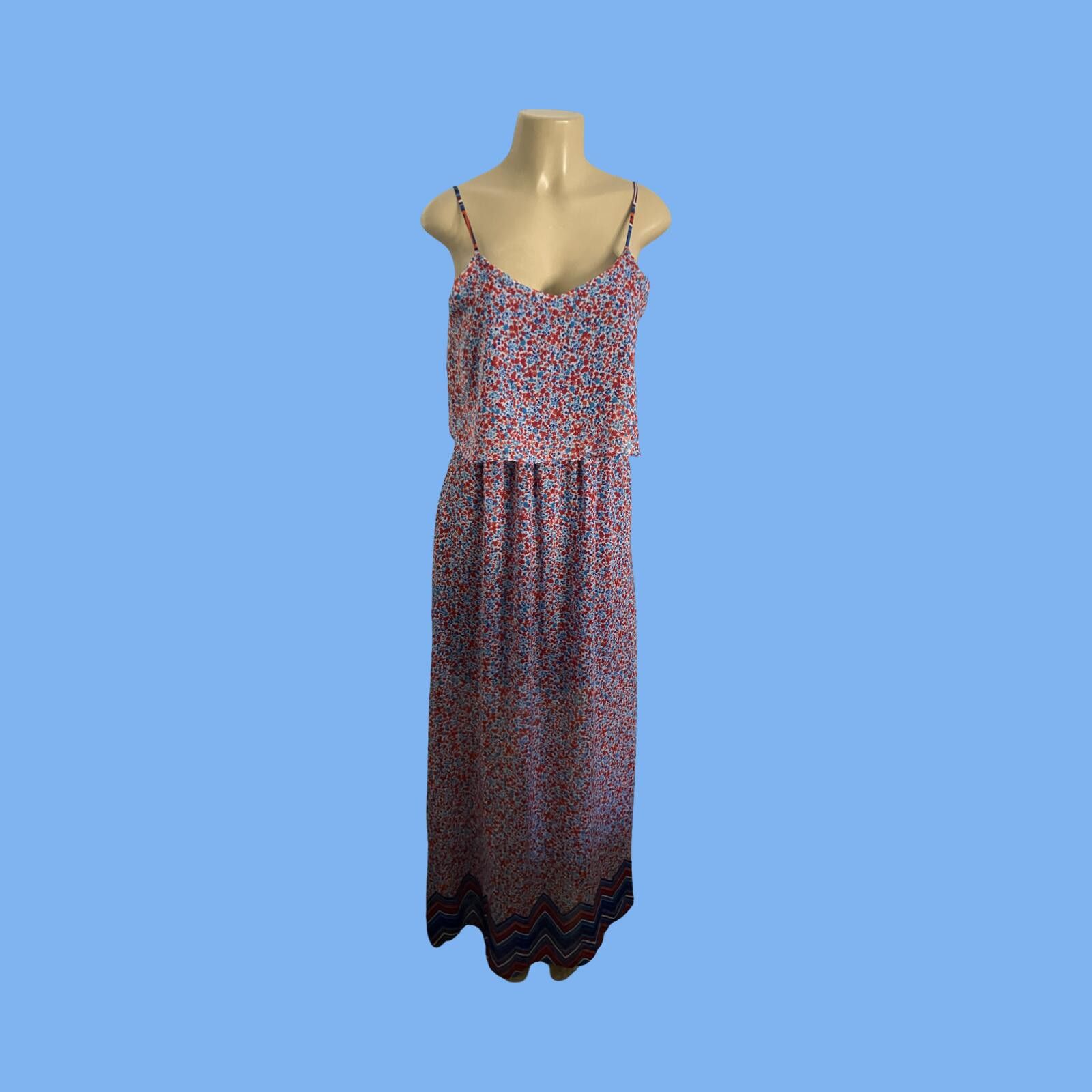 GB GB Floral Maxi Dress with Spaghetti Straps Size L / US 10 / IT 46 - 3 Thumbnail