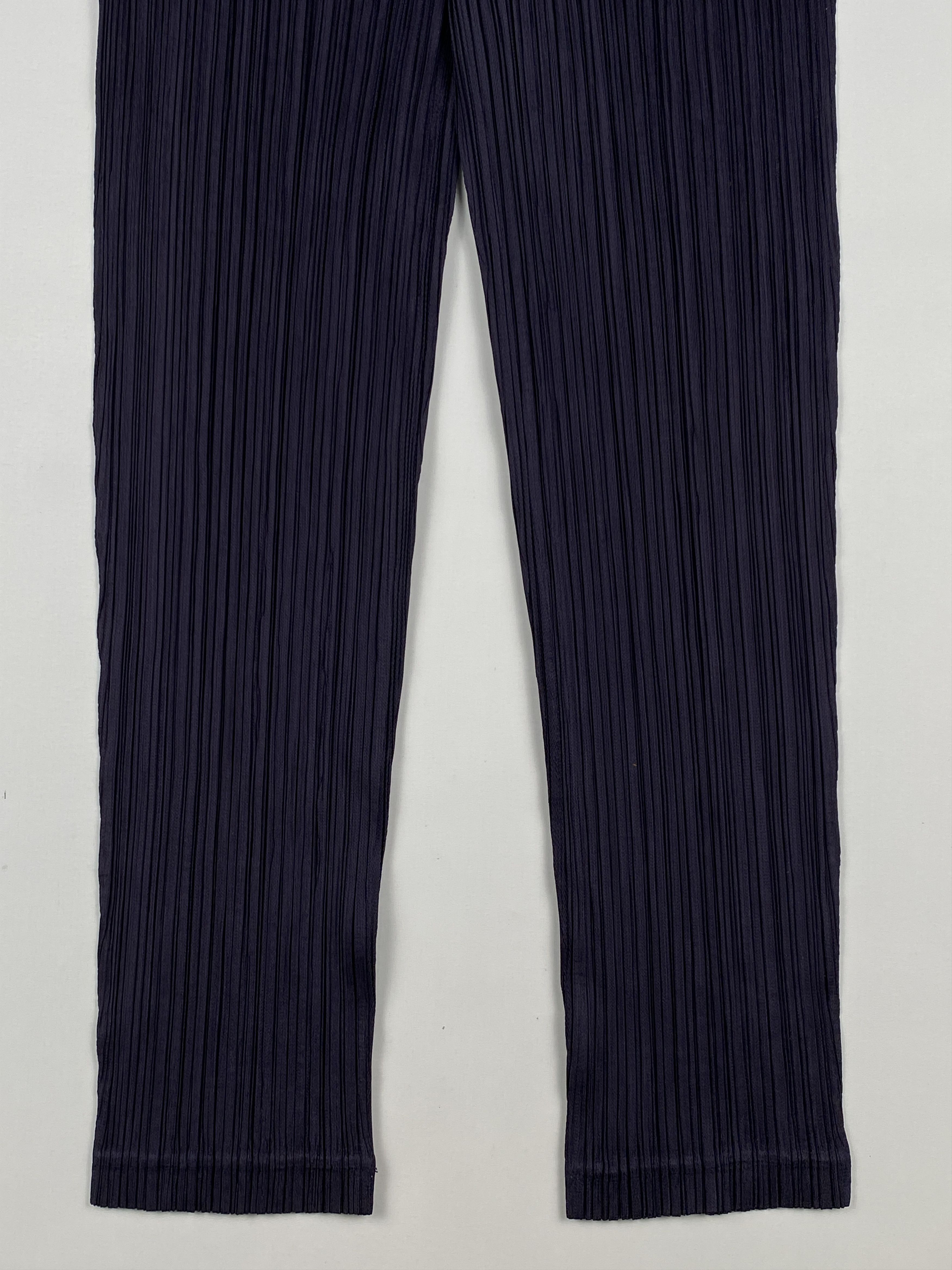 Pleats Please Issey Miyake Straight Leg Pleated Trousers Size 23" - 4 Thumbnail
