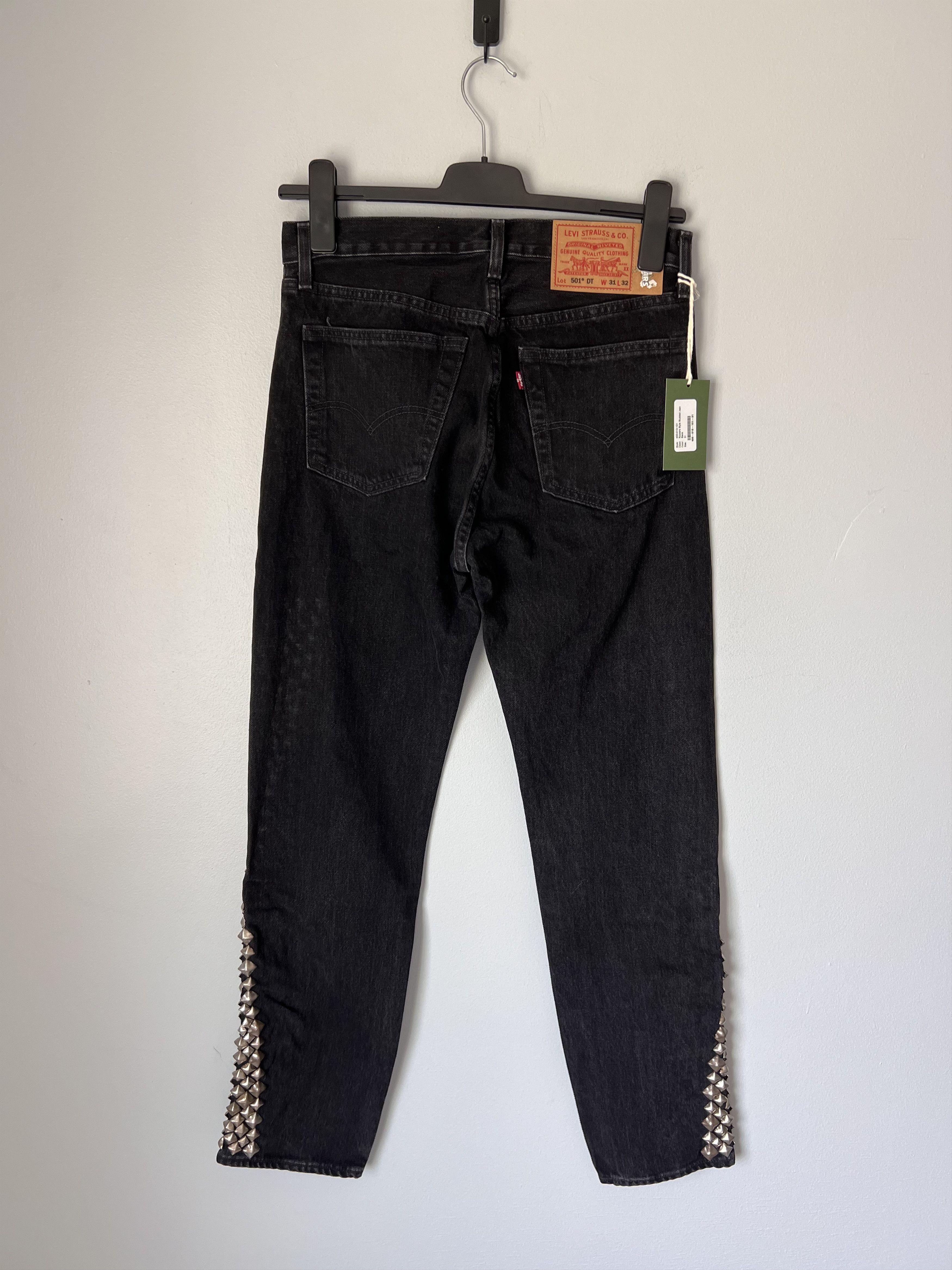 DENIM TEARS × Levi's Denim Tears Levi's Rockers Style Studded Jeans in Black Size US 31 - 6 Thumbnail