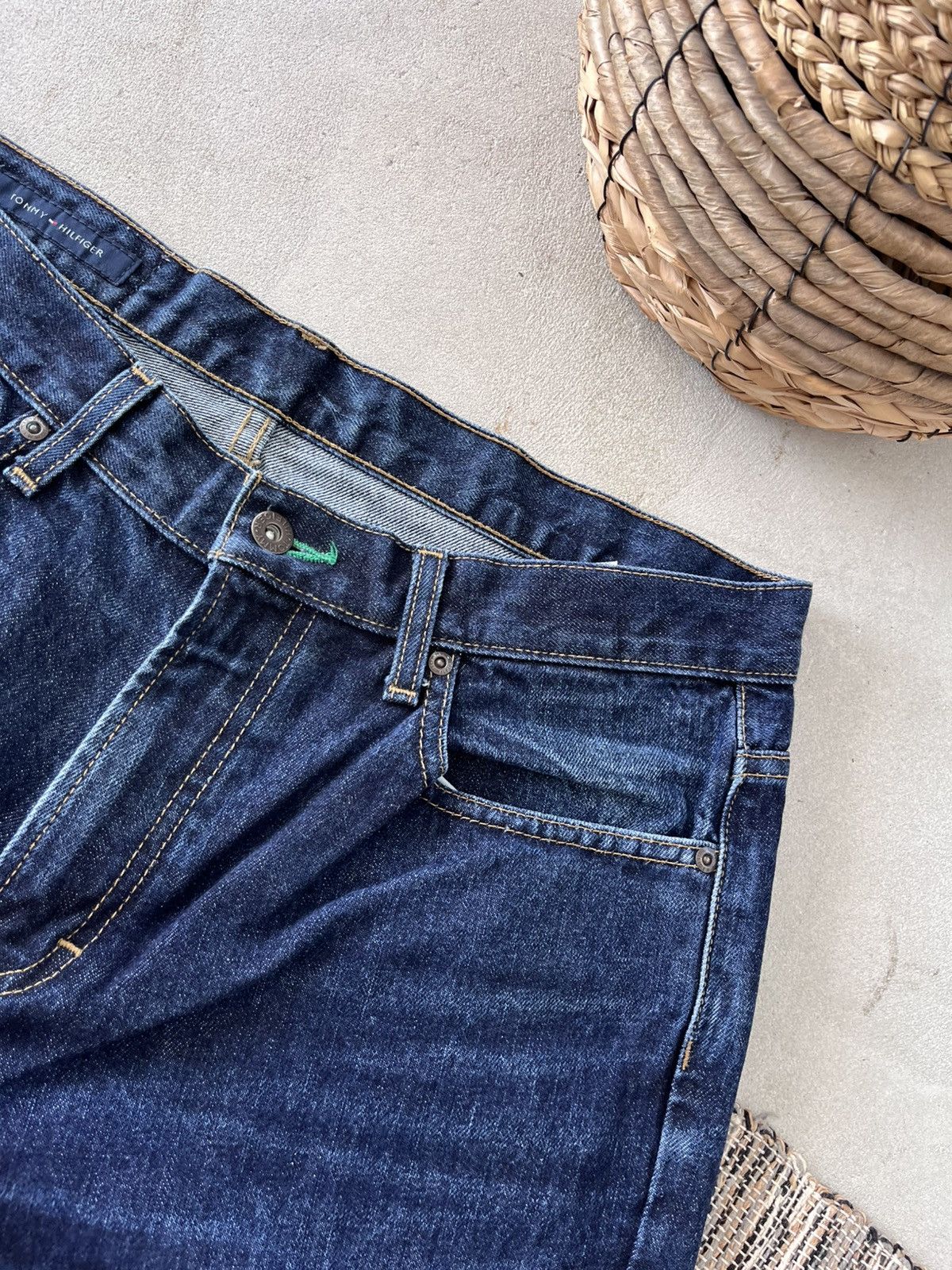 Tommy Hilfiger 00s Vintage Tommy Hilfiger Denim Jeans Navy Pants straigh Size US 34 / EU 50 - 9 Thumbnail