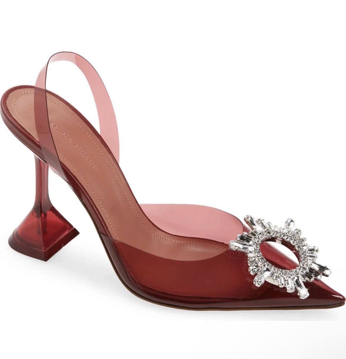 Amina Muaddi AMINA MUADDI ‘Begum’ Crystal PVC Slingback Glass Pumps Size US 9 / IT 39 - 6 Thumbnail