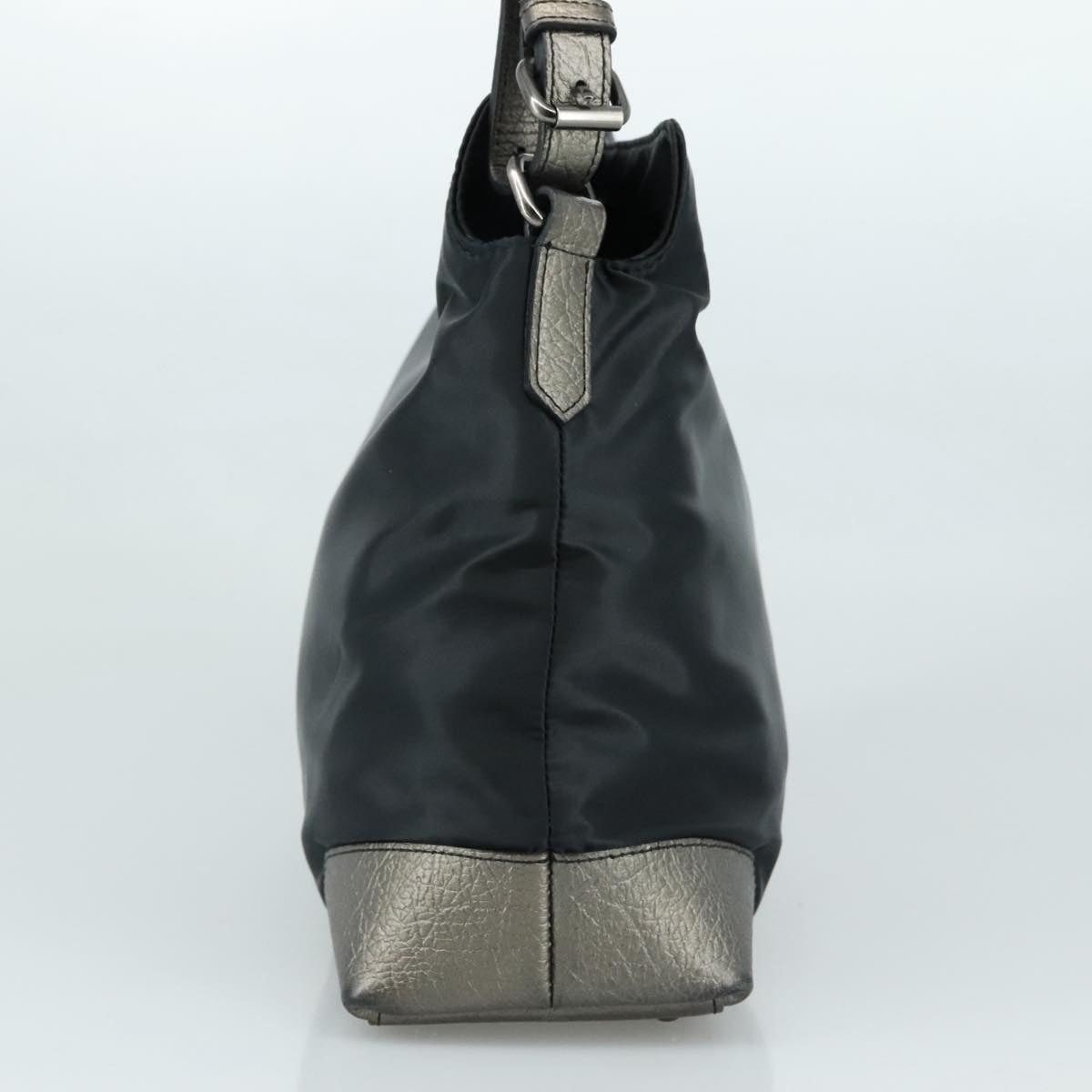 Burberry Burberry Shoulder Bag Nylon Leather Black Silver Size ONE SIZE - 4 Thumbnail
