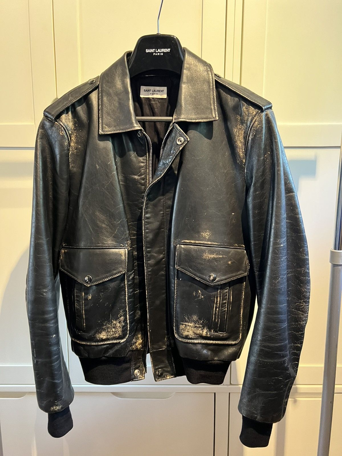 Saint laurent paris leather jacket