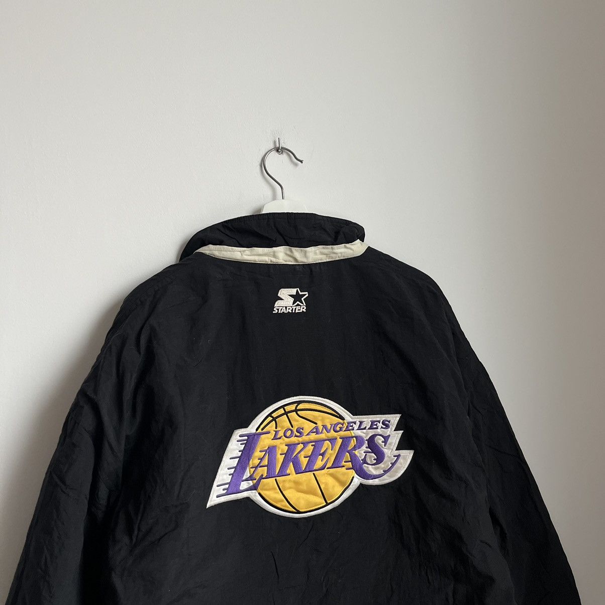 NBA Rare!Vintage Starter Lakers NBA Bomber Jacket Size US L / EU 52-54 / 3 - 3 Thumbnail