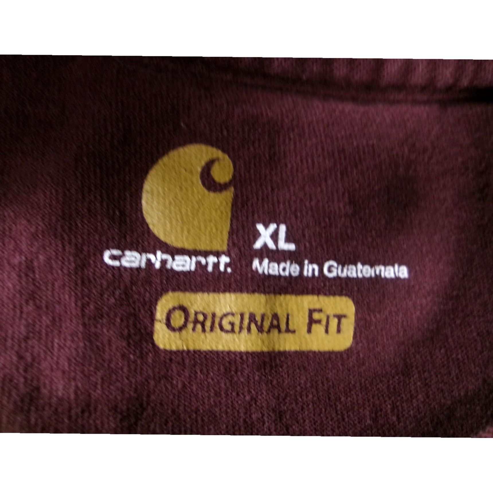 Carhartt Carhartt T-Shirt Men XL Heavyweight Workwear Short Sleeve Crew Neck Maroon Outdoor Camping Hiking Size US XL / EU 56 / 4 - 7 Thumbnail