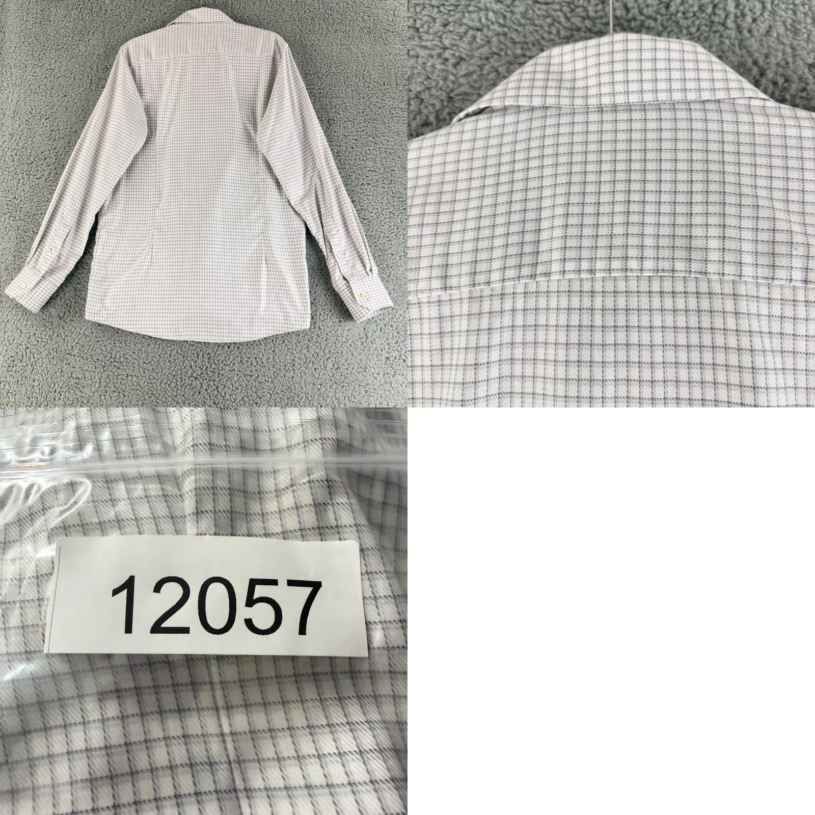 Eton Eton Button-Up Shirt Mens Large White Check Print Contemporary Fit Long Sleeve Size US L / EU 52-54 / 3 - 9 Thumbnail