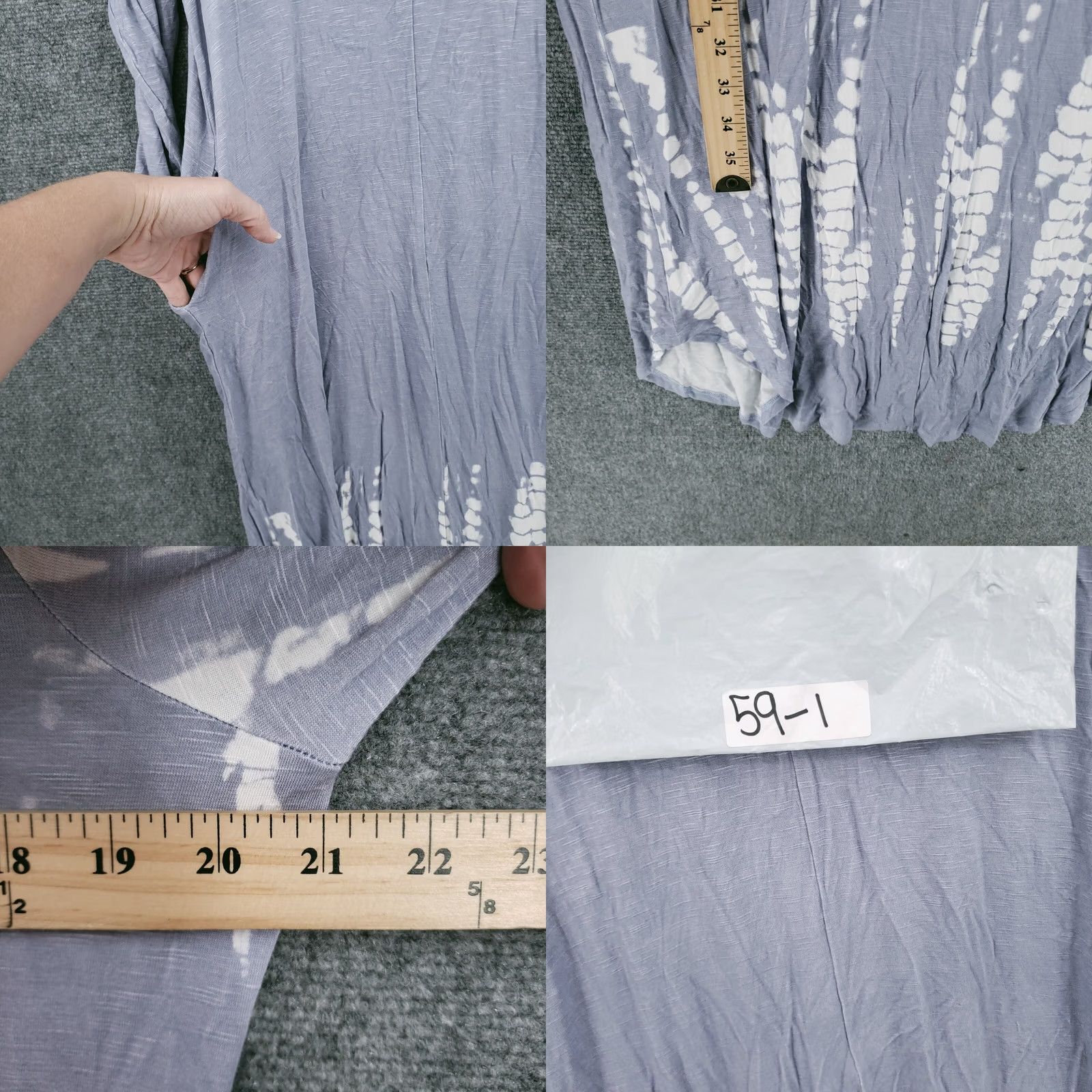 Vintage New Directions Dress Womens L Large Gray Tunic Studio Solid Scoop Neck Rayon Size L / US 10 / IT 46 - 8 Thumbnail