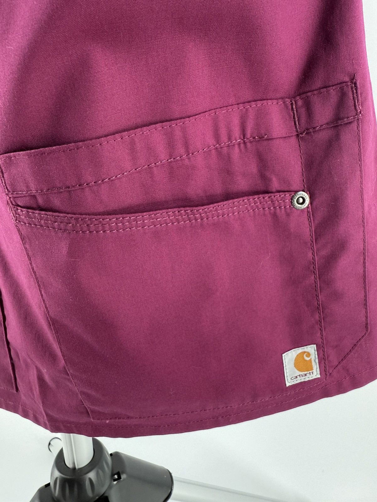 Carhartt Carhartt Force Medical Scrub Top Shirt Burgundy Size XS 0-2 Size XS / US 0-2 / IT 36-38 - 2 Thumbnail