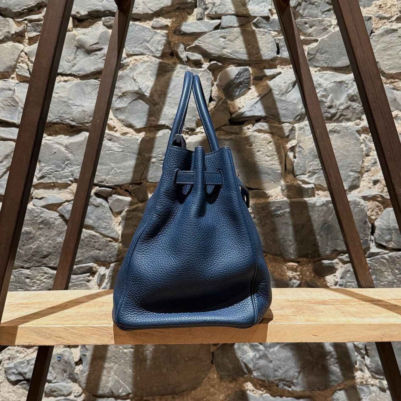 Hermes Hermès 2010 Bleu De Malte Clemence Leather Birkin 35 Bag Size ONE SIZE - 5 Thumbnail