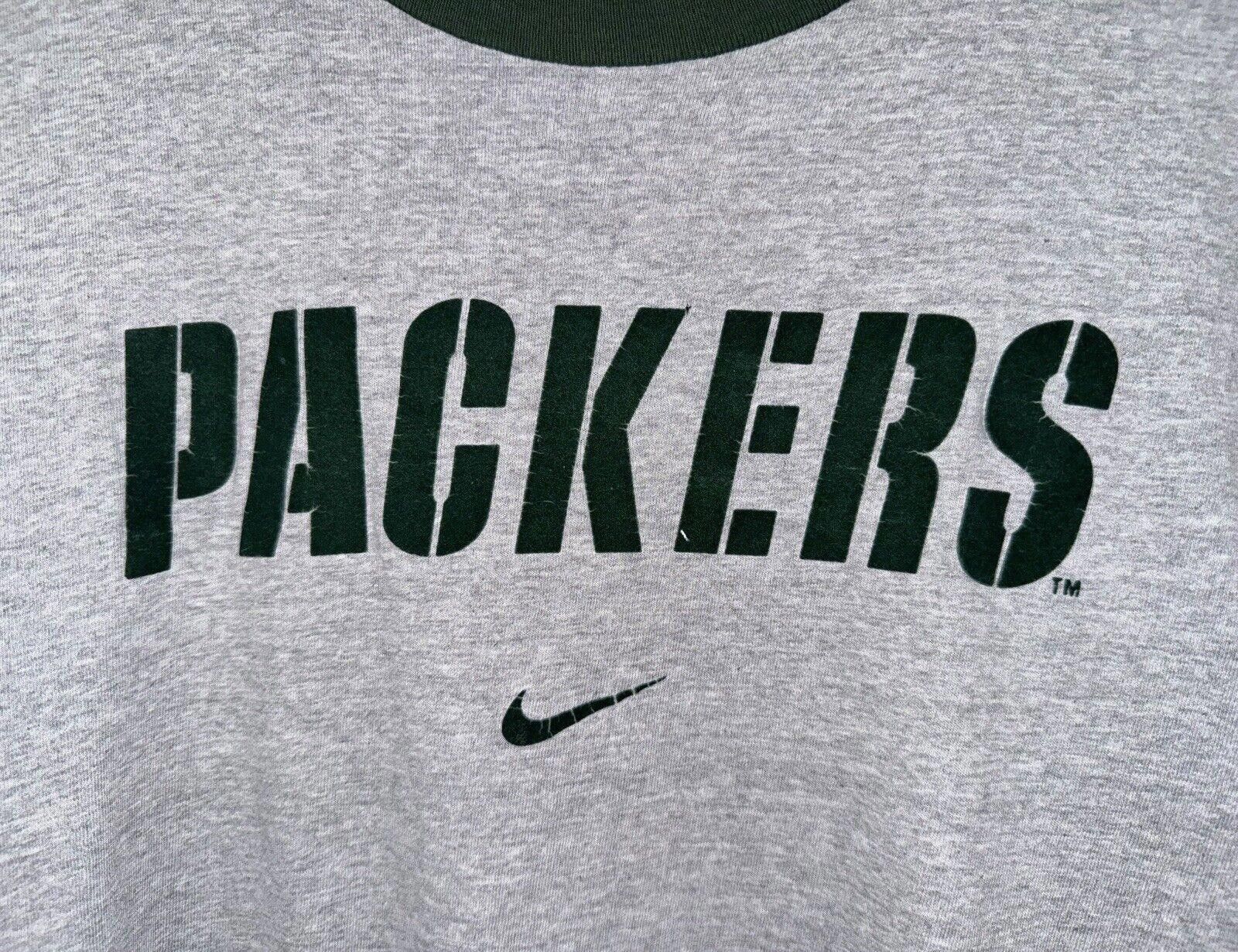 Nike Vintage Nike Center Swoosh 90s Green Bay Packers Shirt L Size ONE SIZE - 2 Thumbnail