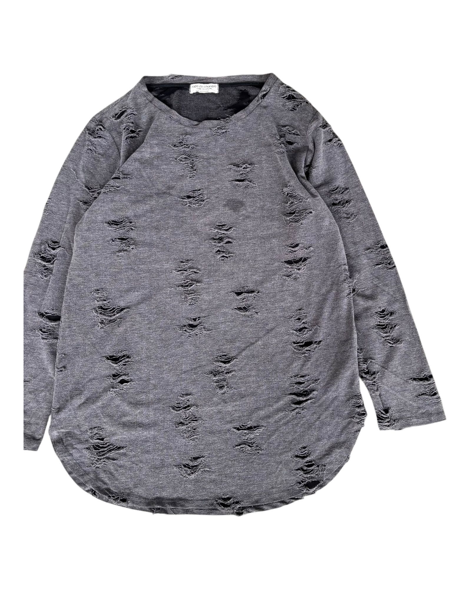 Comme des Garcons 🇯🇵Archive Comme Des Garcons Distress Long Sleeve Shirt Size US M / EU 48-50 / 2 - 5 Thumbnail
