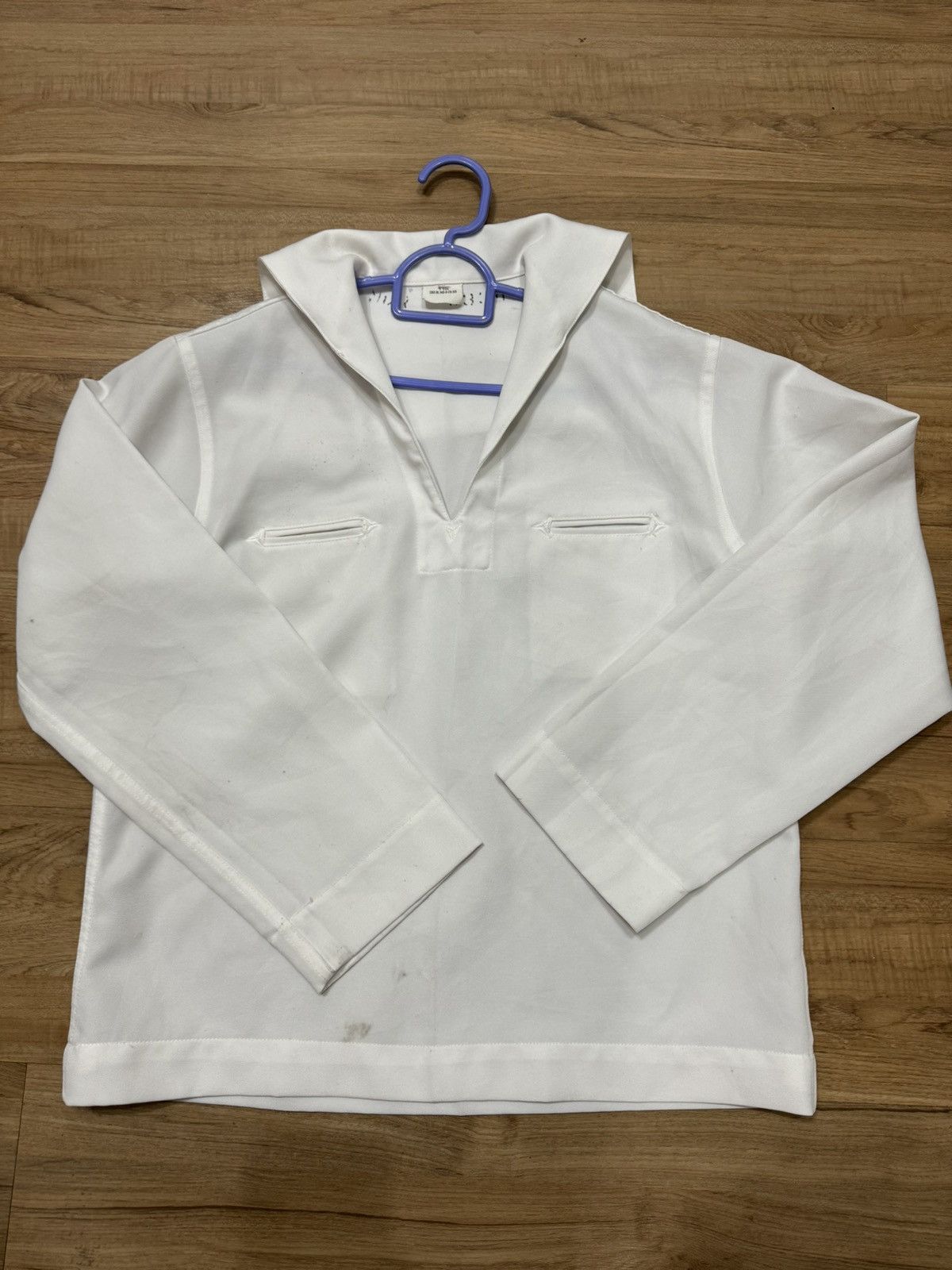 image of USN x Vintage Us Navy Deck Shirt in White, Men's (Size Medium)
