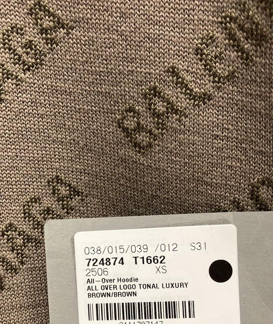 Balenciaga o1mt1gz0924 Mini Allover Logo Hoodie in Beige Size US XS / EU 42 / 0 - 3 Thumbnail