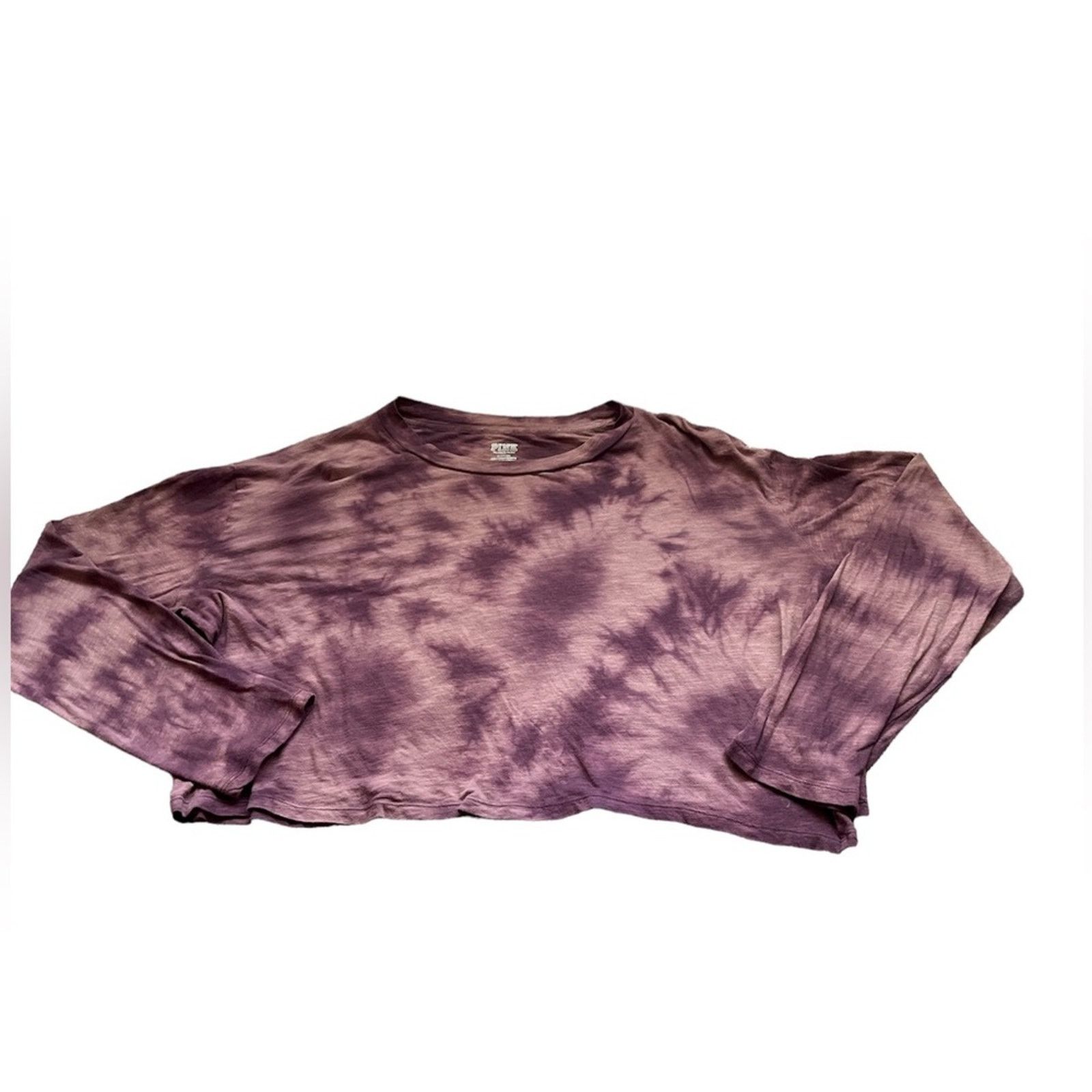 Pink Purple Tie-Dye Pink Victoria’s Secret Cropped Long Sleeve Size M / US 6-8 / IT 42-44 - 1 Thumbnail