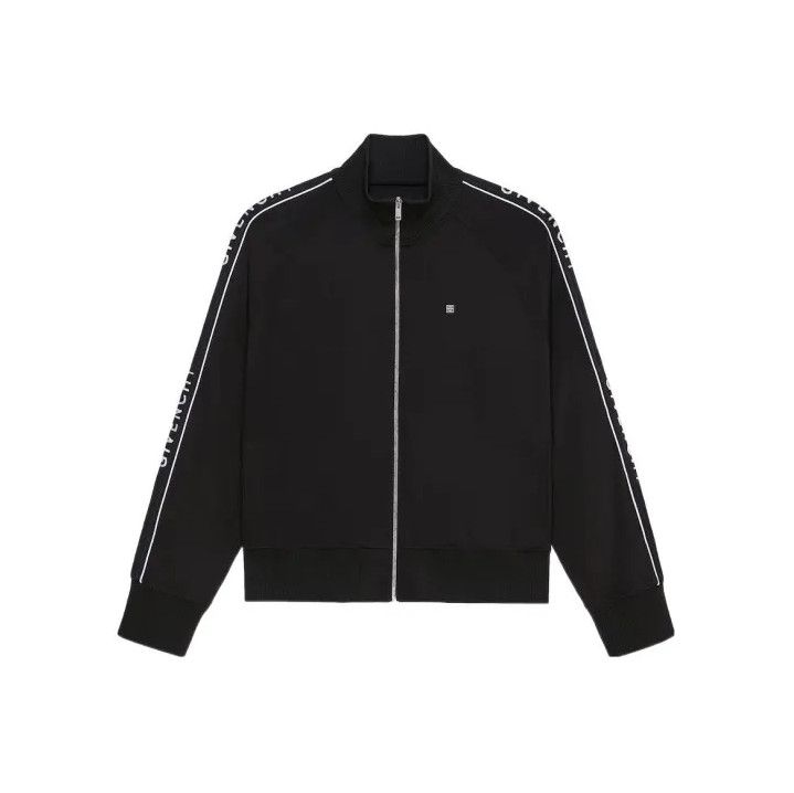 Givenchy GIVENCHY Logo Trim Stand Collar Zip Jacket Size US XXL / EU 58 / 5 - 1 Thumbnail