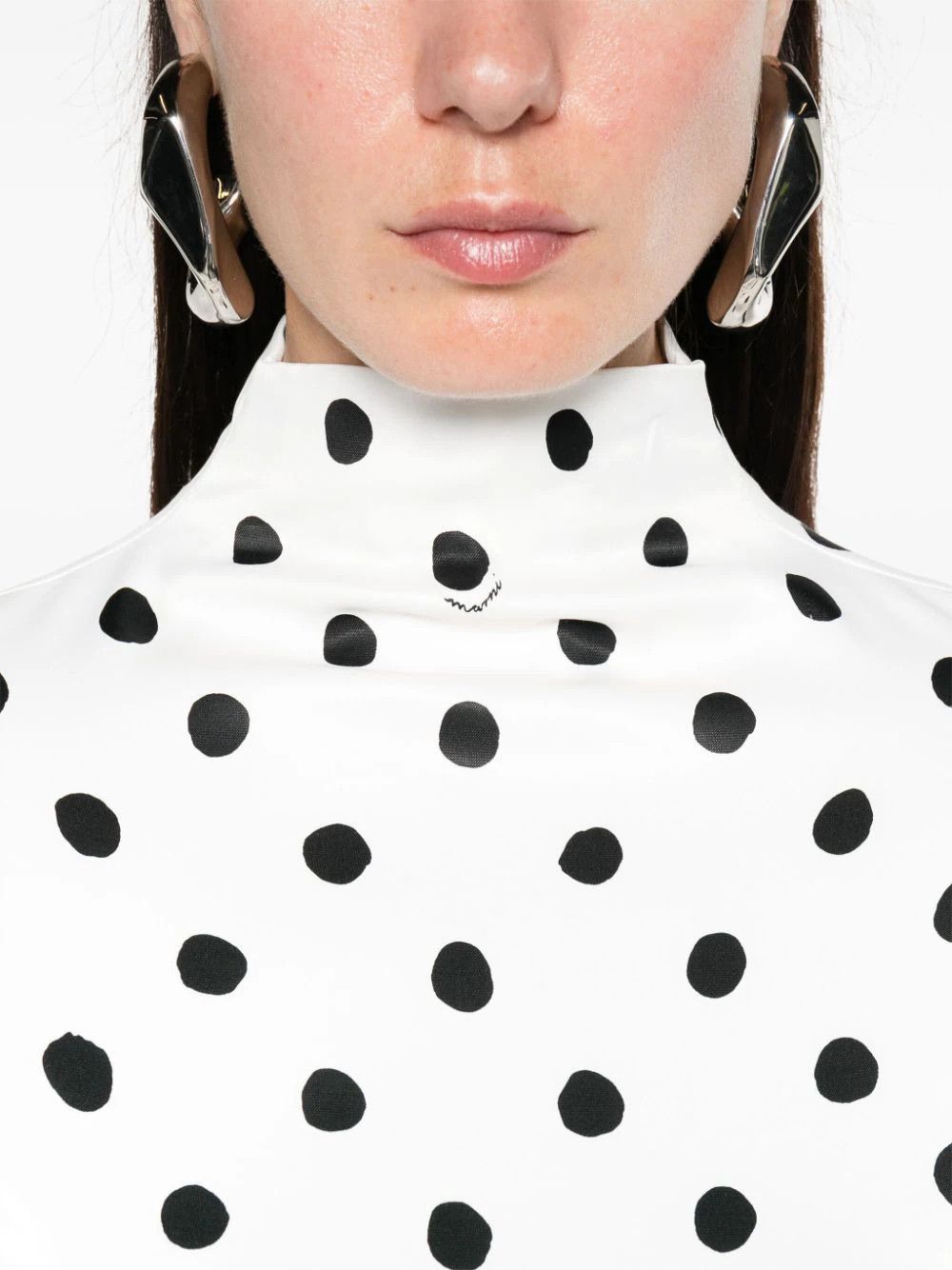 Marni o1w1db10824 Stain Blouse in Black/White Size XL / US 12-14 / IT 48-50 - 5 Thumbnail