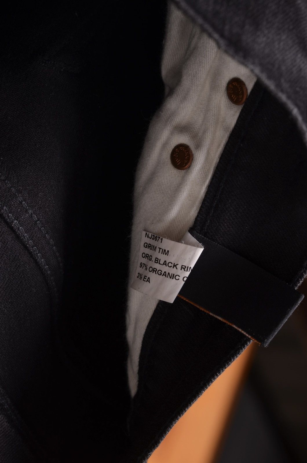 Nudie Jeans Nudie denim jeans grim tim org black ring size 33 Size US 33 - 5 Thumbnail
